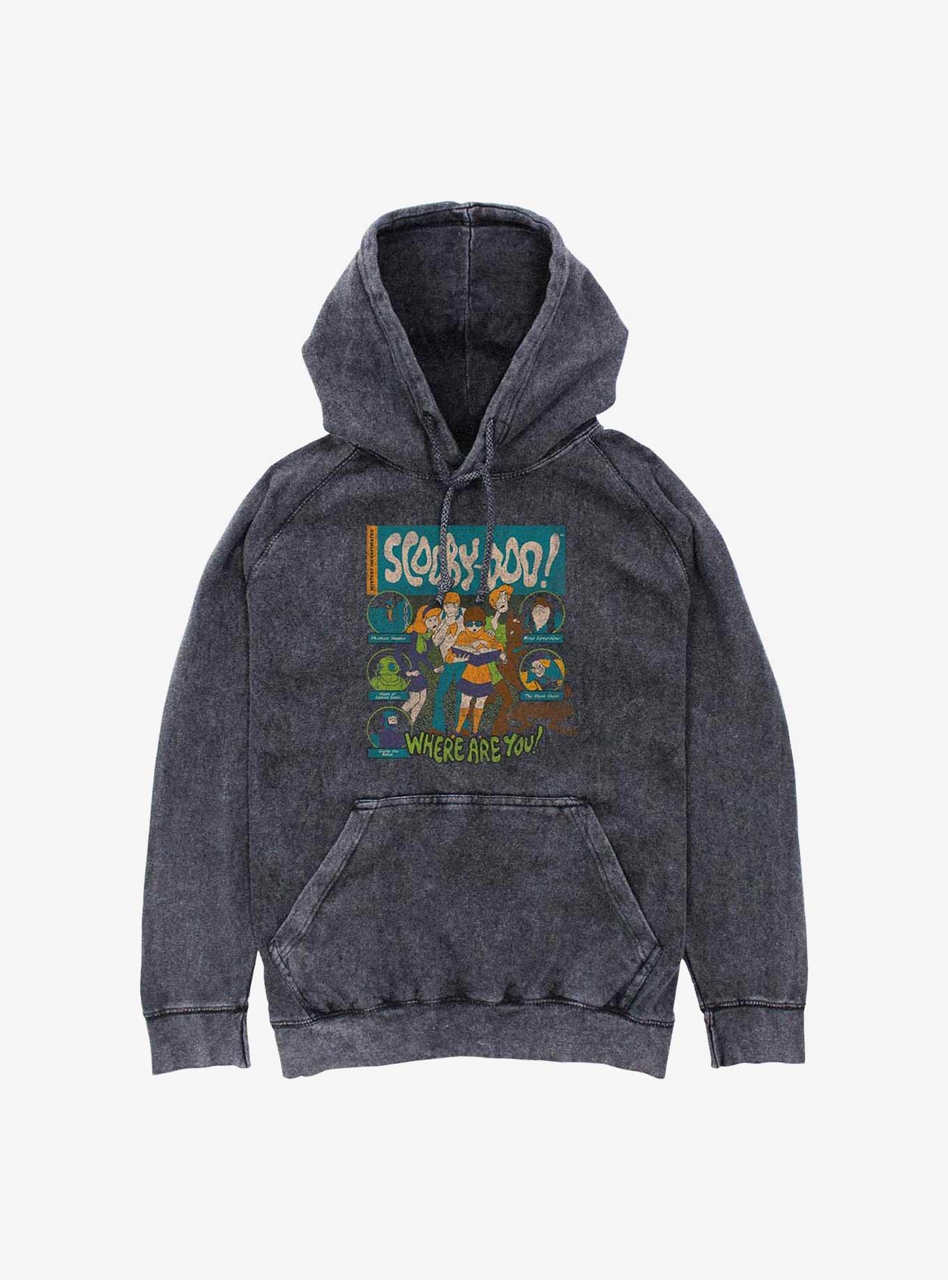 Scooby-Doo Mystery Poster Mineral Wash Hoodie, , hi-res