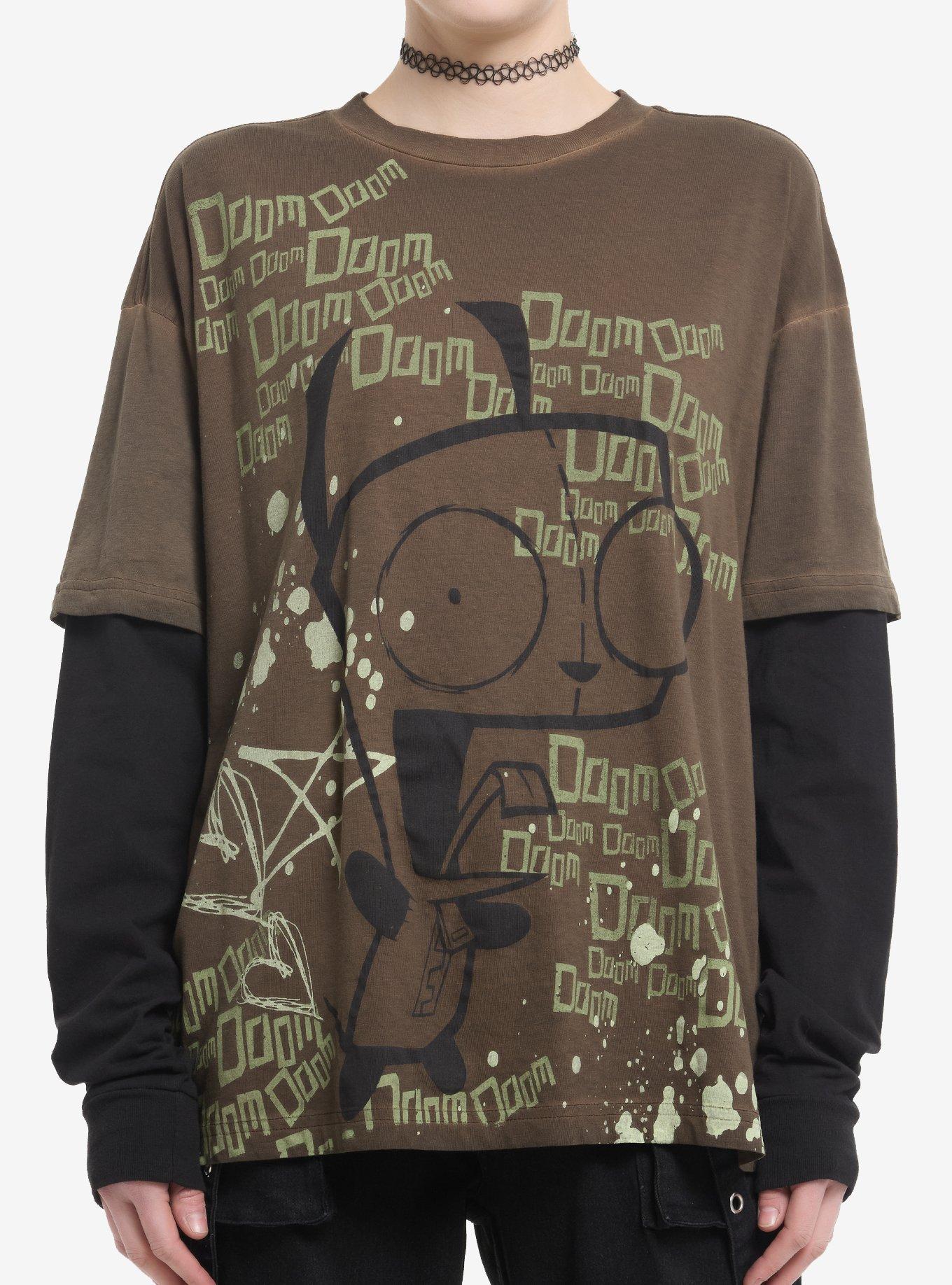 Invader Zim GIR Doom Girls Oversized Long-Sleeve Twofer, , hi-res