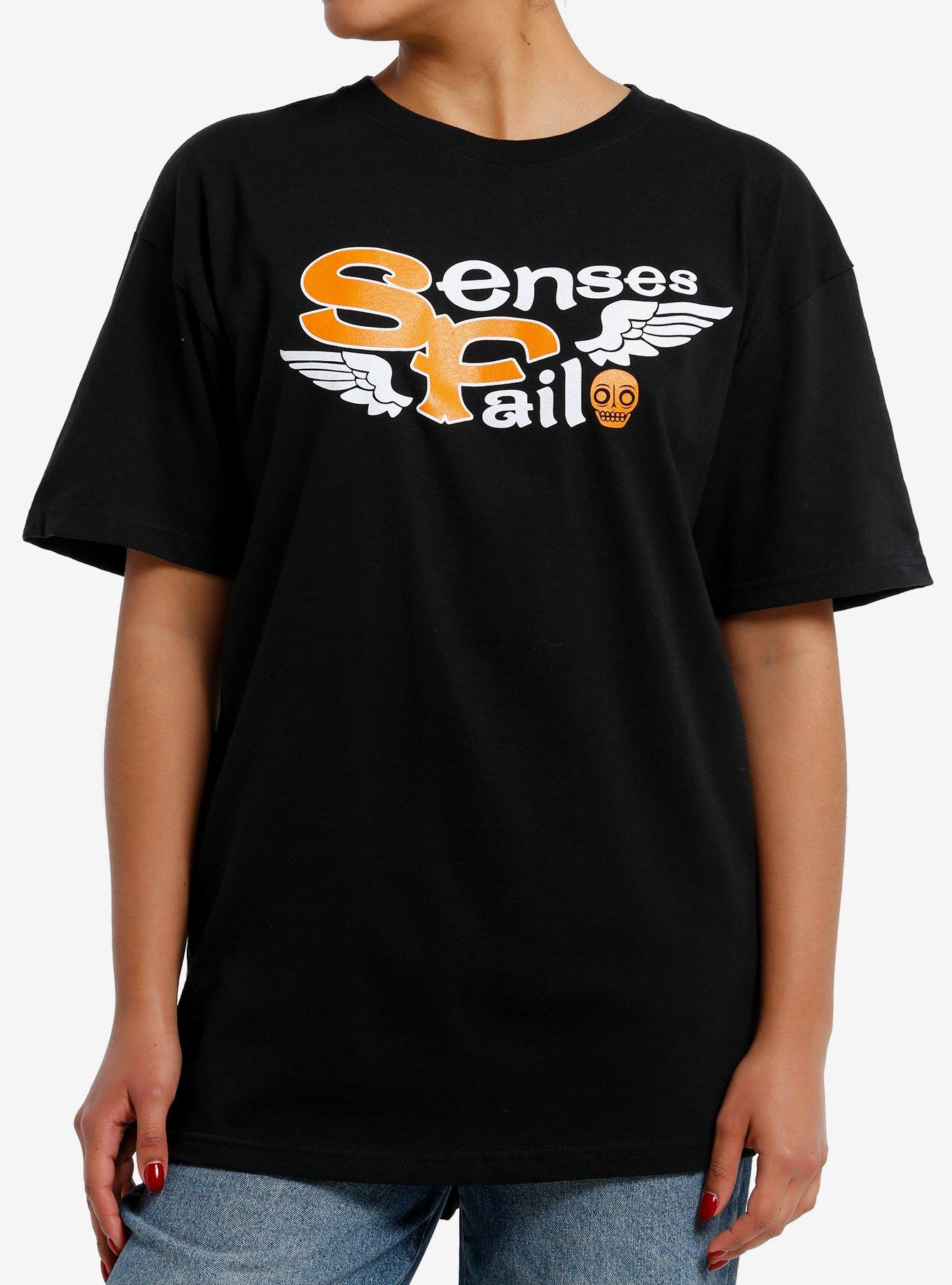 Senses Fail Wings Logo Girls Oversized T-Shirt, , hi-res