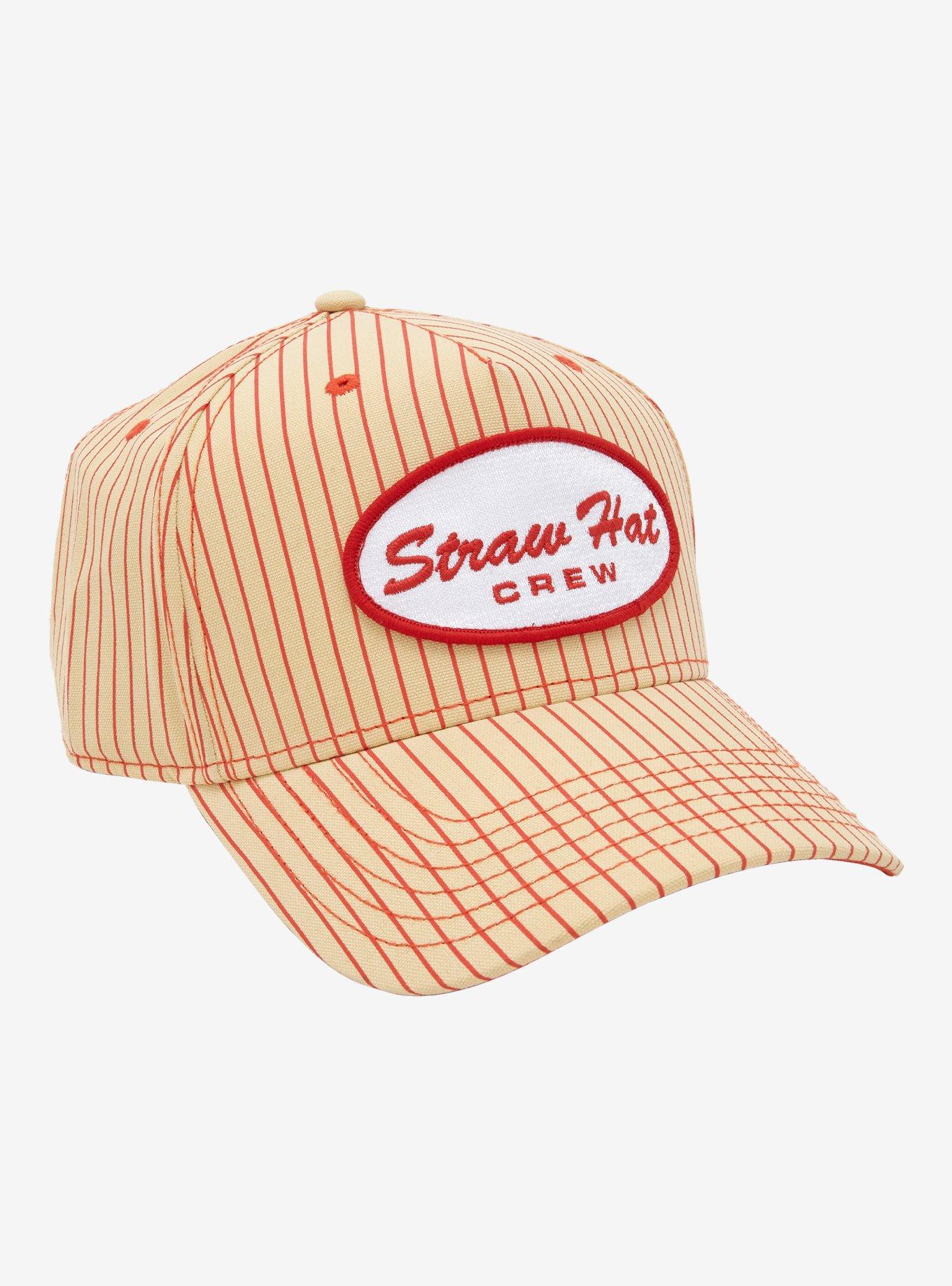 One Piece Straw Hat Crew Pinstripe Snapback Hat, , hi-res