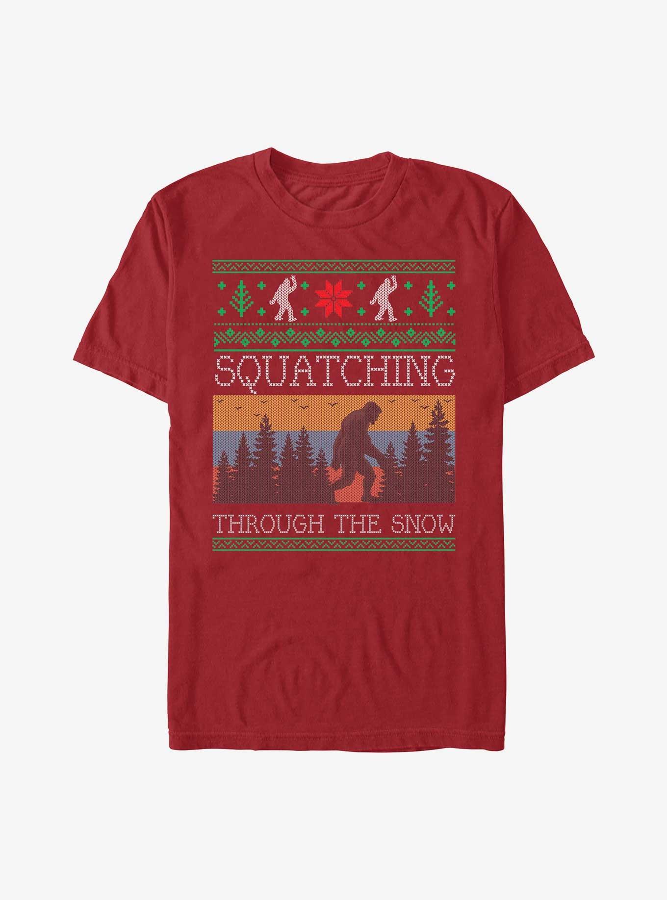 Retro Sasquatch Vintage Bigfoot Ugly Christmas Sweater T-Shirt, , hi-res