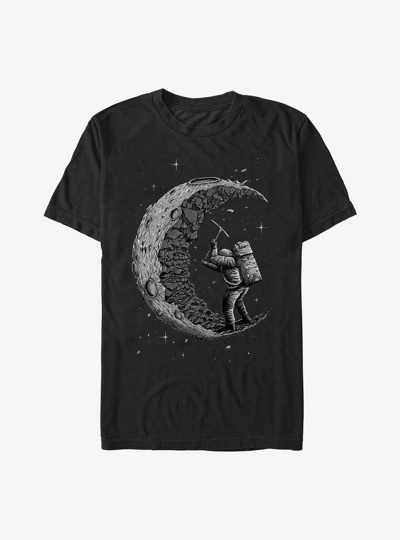 Digging The Moon T-Shirt, BLACK, hi-res