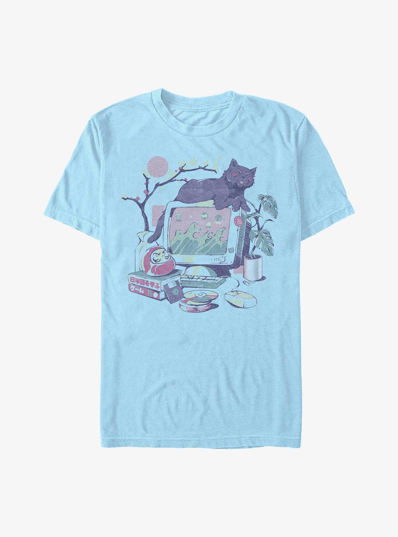 Japanese Desktop T-Shirt, LT BLUE, hi-res