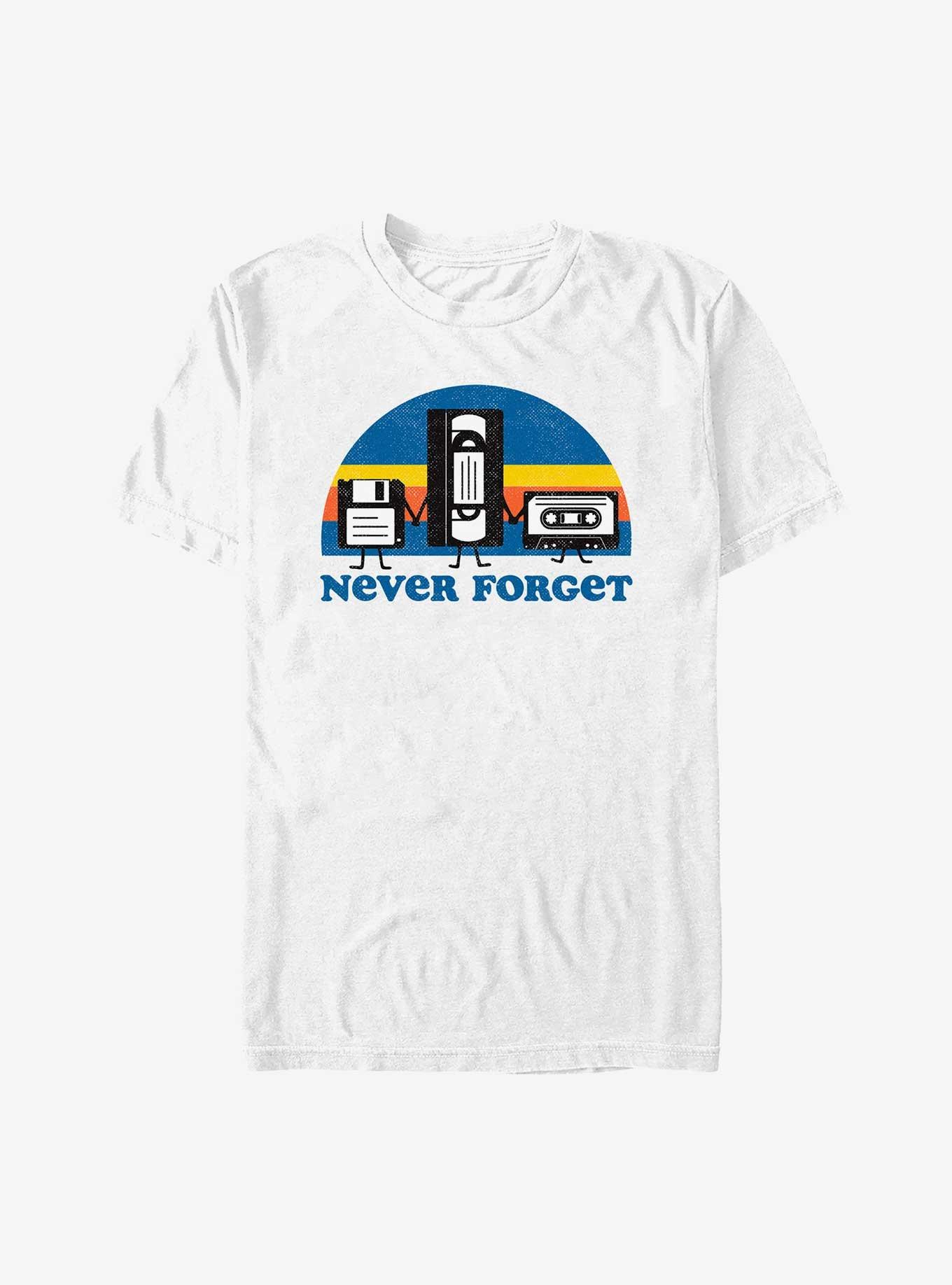 Never Forget Floppy Disk VHS Casette Tape T-Shirt, , hi-res