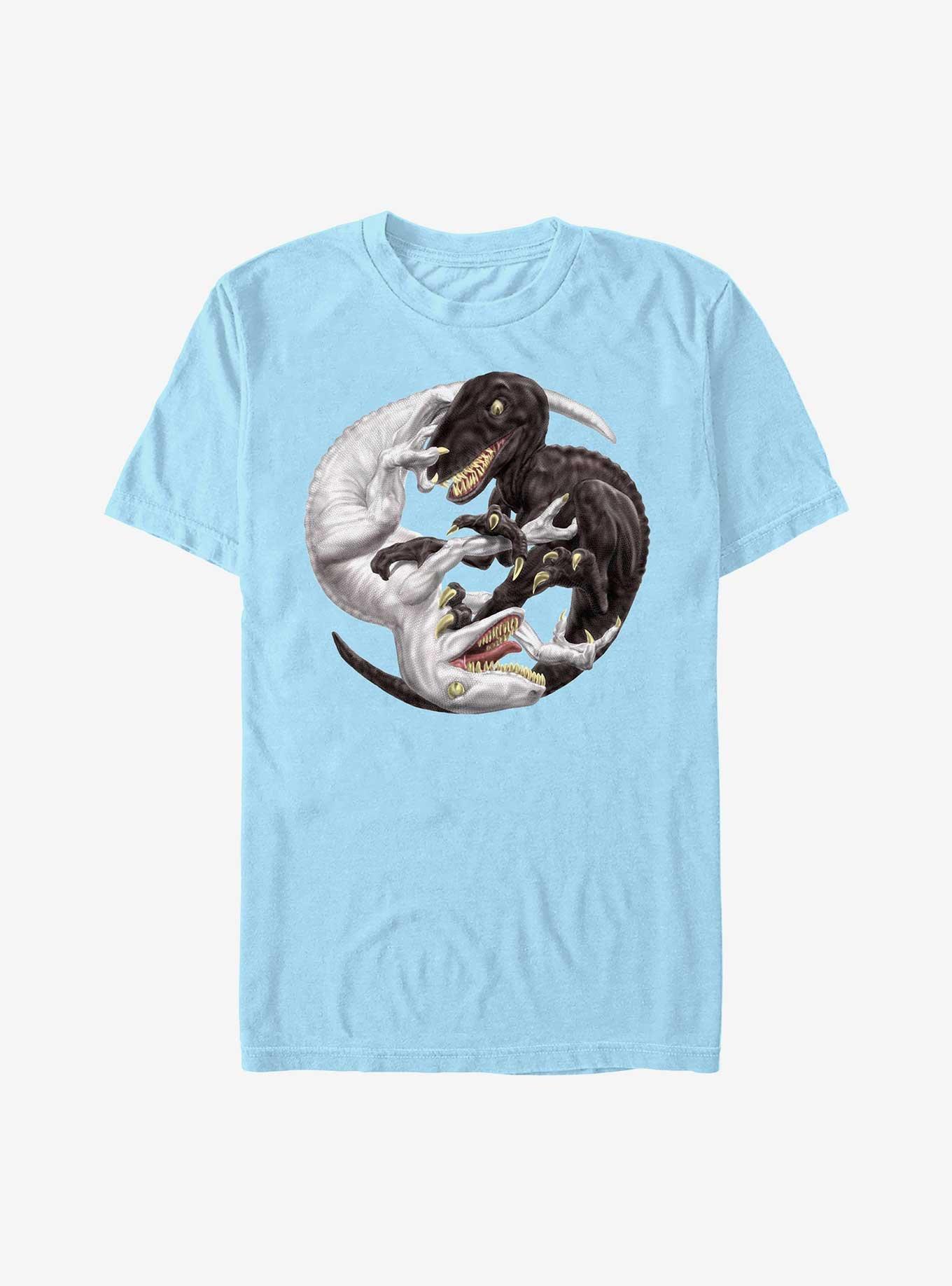 Yin Yang Raptor T-Shirt, LT BLUE, hi-res