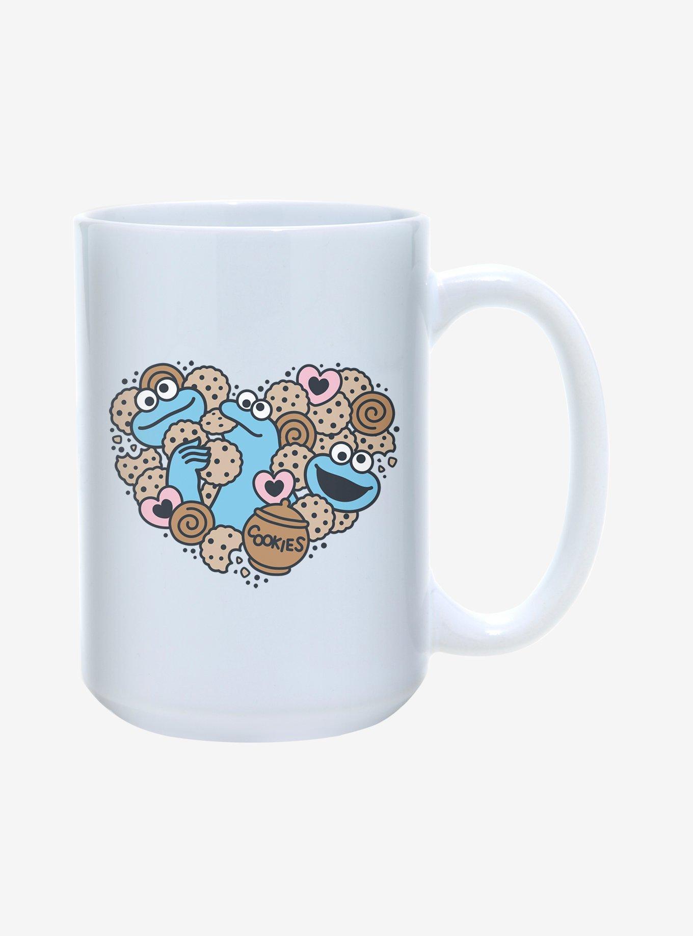 Sesame Street Cookie Monster Cookie Heart 15oz Mug, , hi-res