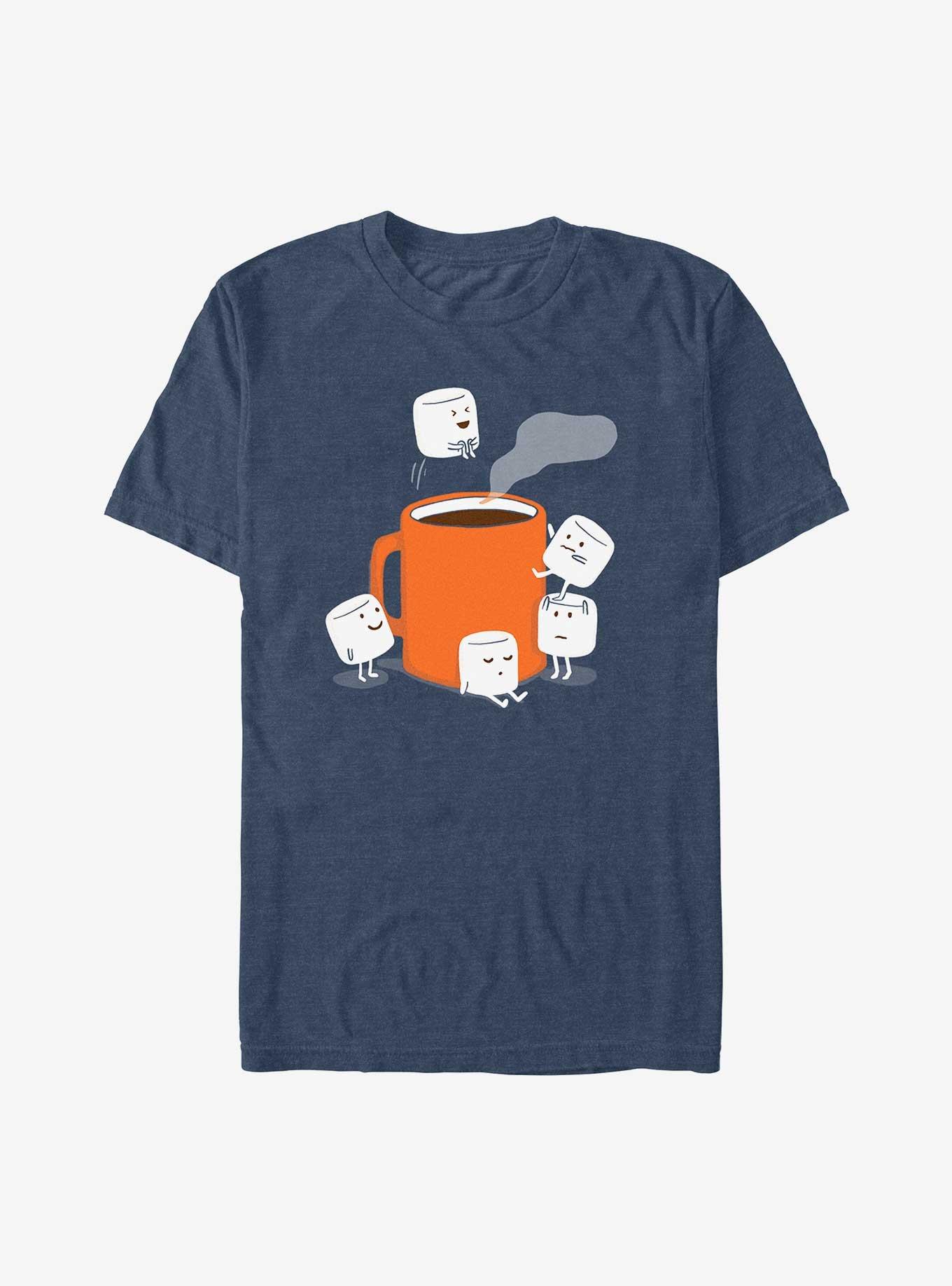 Hot Cocoa Marshmallow Cannonball T-Shirt, NAVY HTR, hi-res