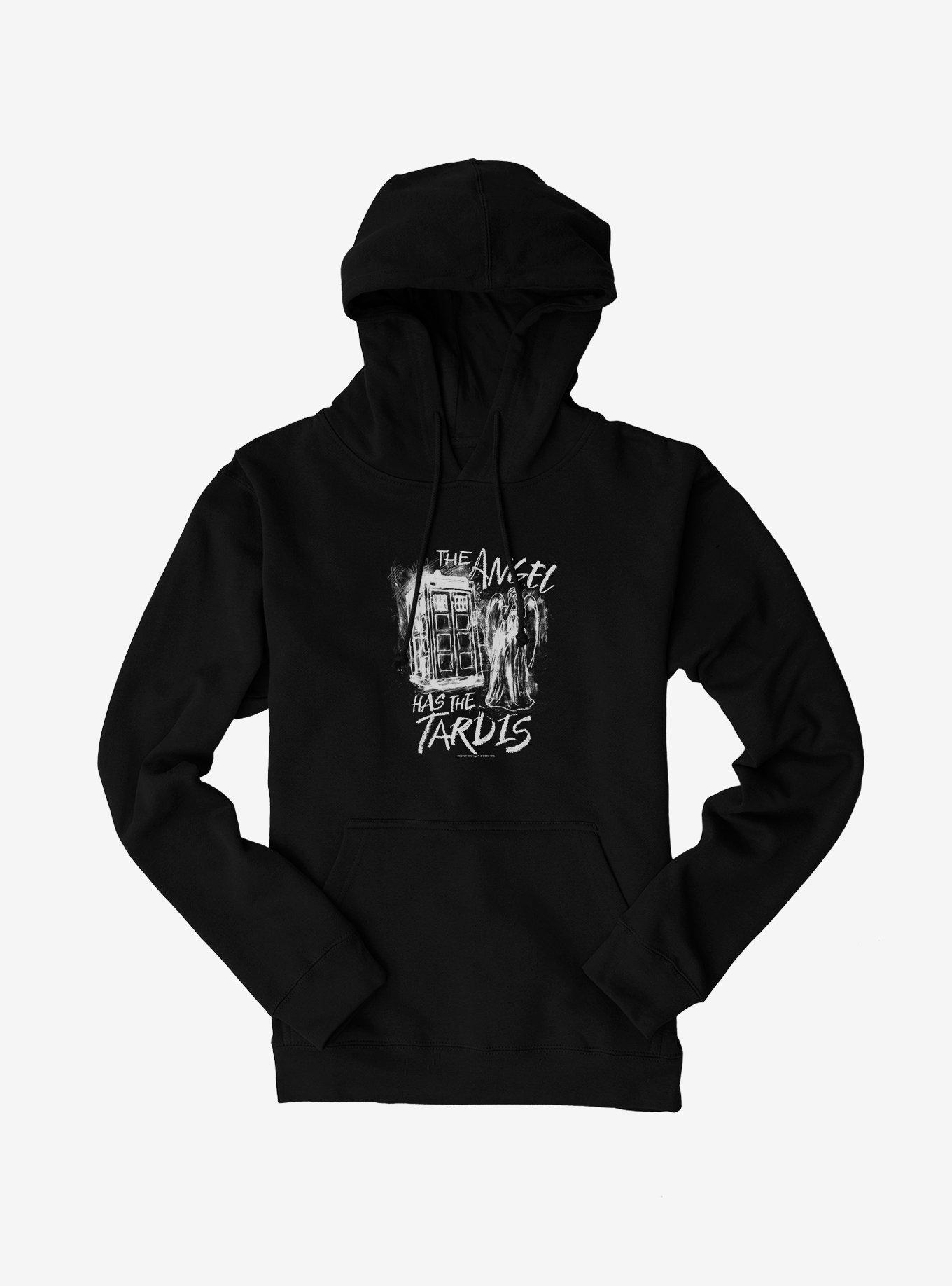 Doctor Who Angel Has Tardis Hoodie, BLACK, hi-res