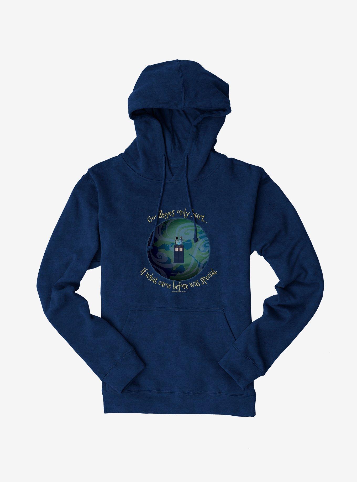 Doctor Who Goodbyes Hurt If Before Was Special Hoodie, NAVY, hi-res