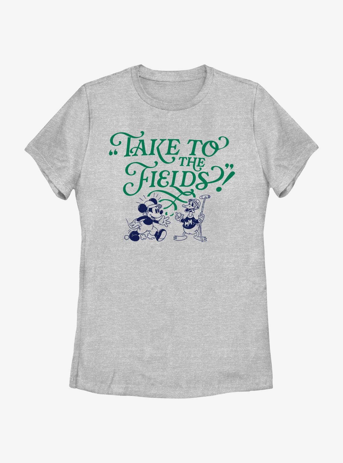 Disney Mickey Mouse Take To The Fields Womens T-Shirt, ATH HTR, hi-res