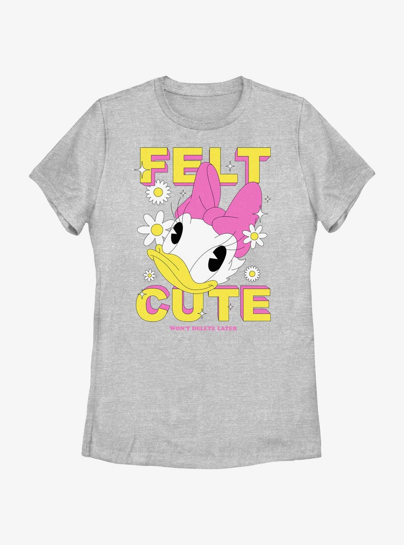 Disney Mickey Mouse Felt Cute Daisy Womens T-Shirt, ATH HTR, hi-res