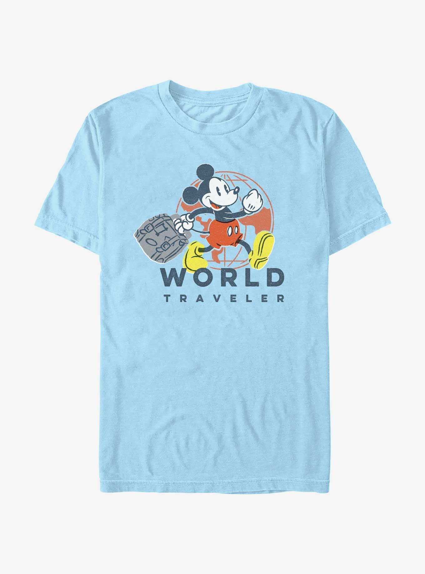 Disney Mickey Mouse World Traveler T-Shirt, LT BLUE, hi-res
