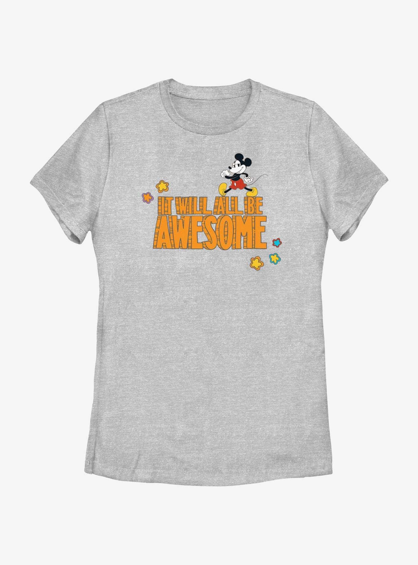 Disney Mickey Mouse Will All Be Awesome Womens T-Shirt, ATH HTR, hi-res