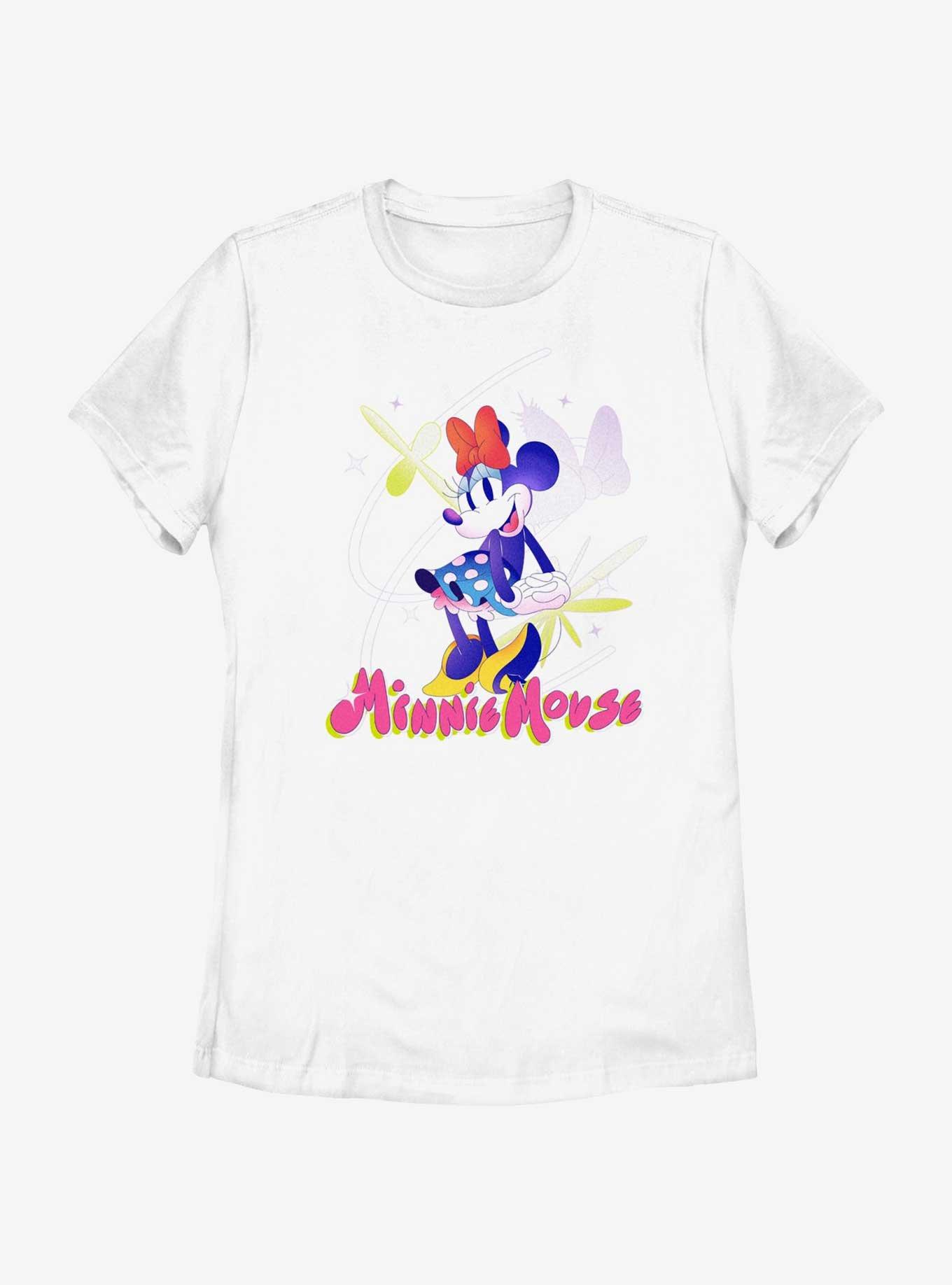 Disney Minnie Mouse Happy Pose Womens T-Shirt, WHITE, hi-res
