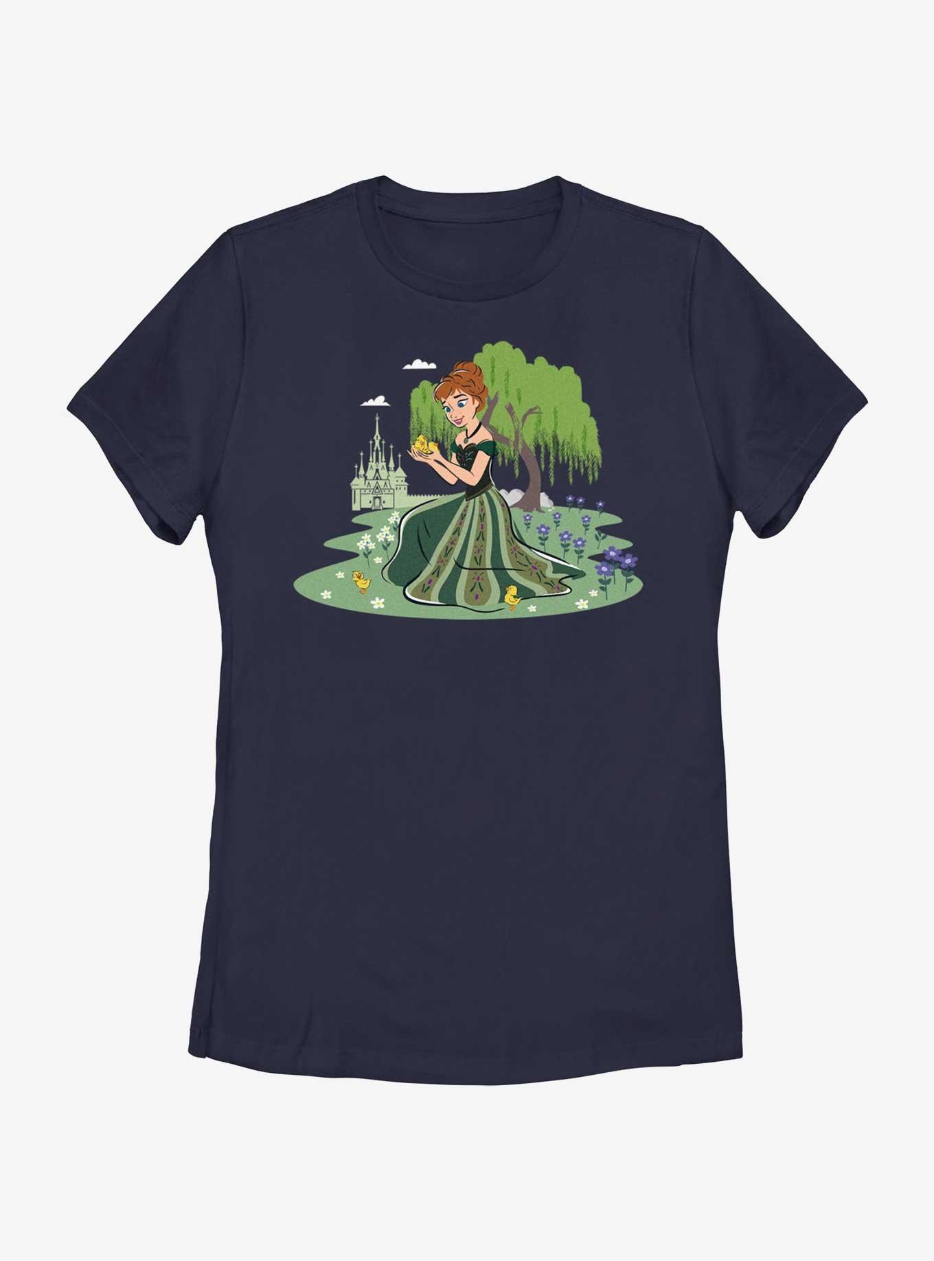 Disney Frozen Anna With Ducks Womens T-Shirt, NAVY, hi-res