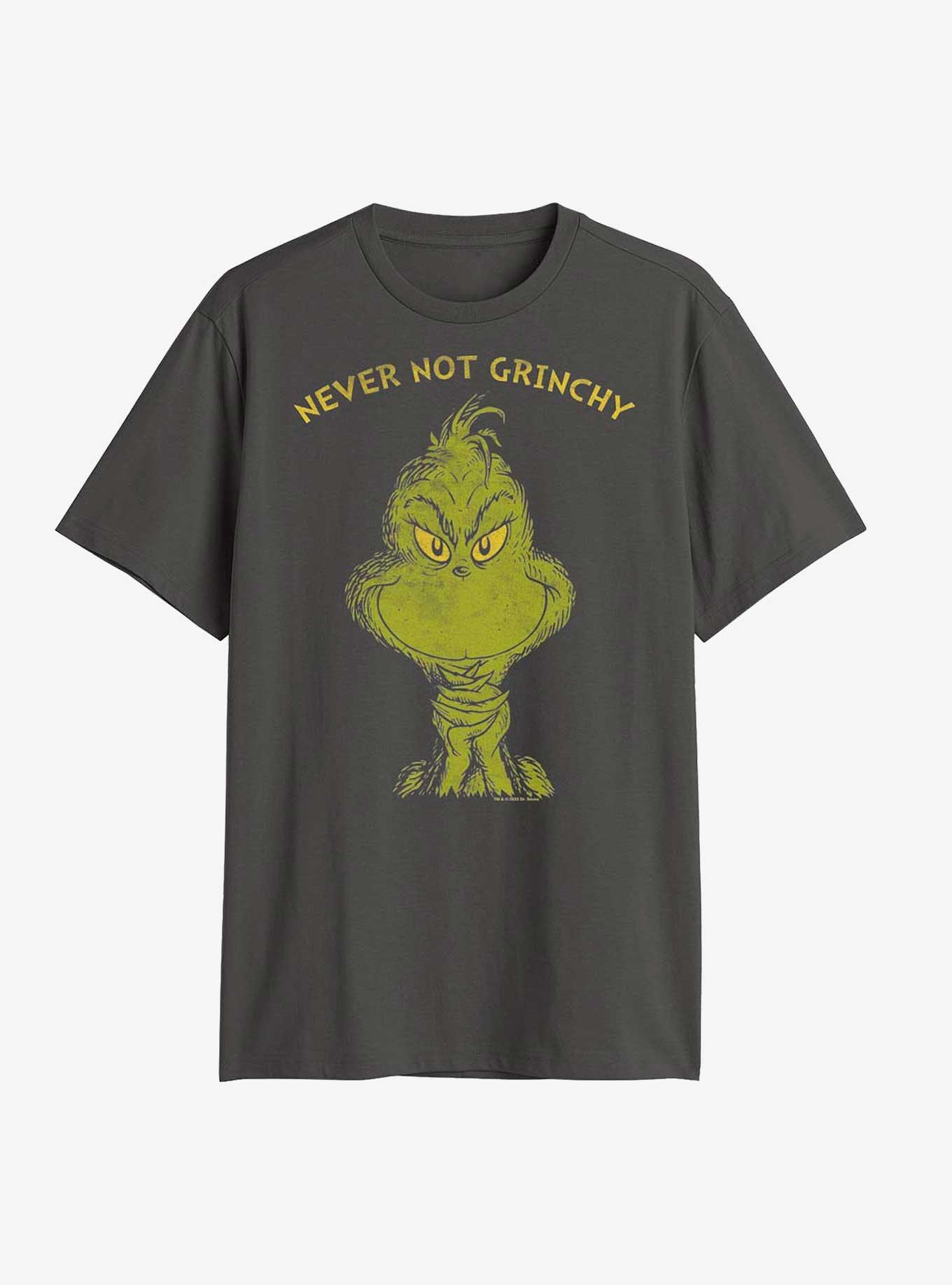 Dr Seuss Never Not Grinchy T-Shirt, CHARCOAL, hi-res