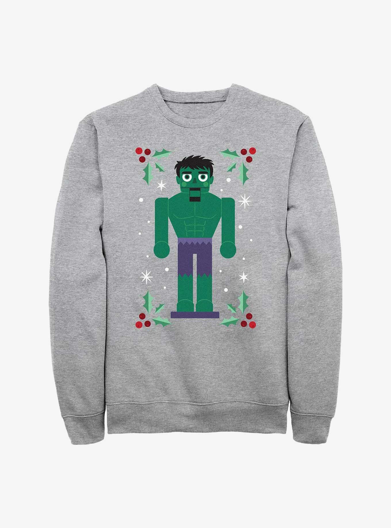 Marvel Hulk Mistletoe Sweatshirt, ATH HTR, hi-res
