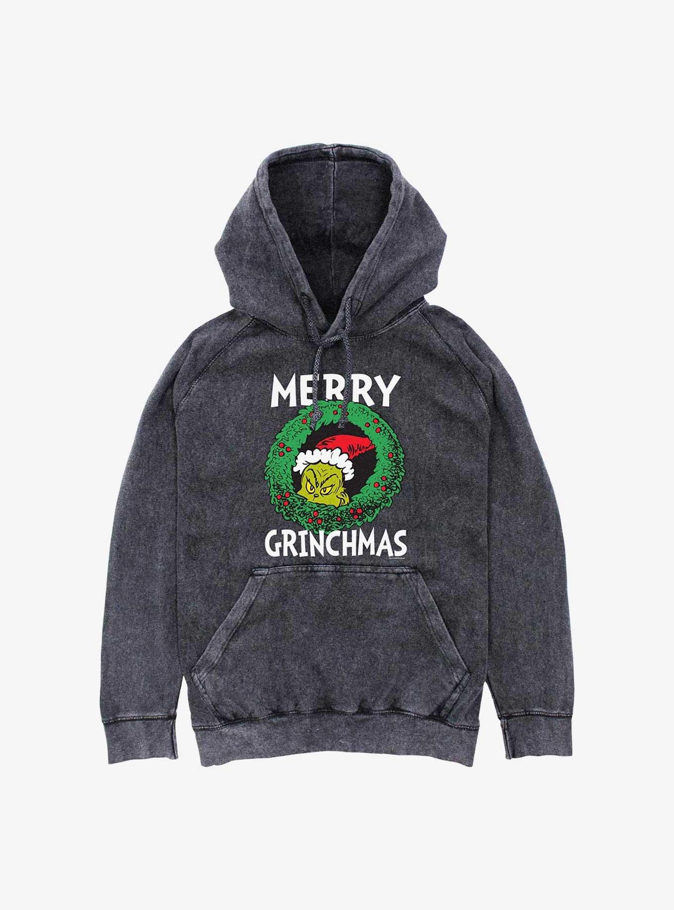 Dr Seuss Merry Grinchmas Peek A Boo Mineral Wash Hoodie, , hi-res