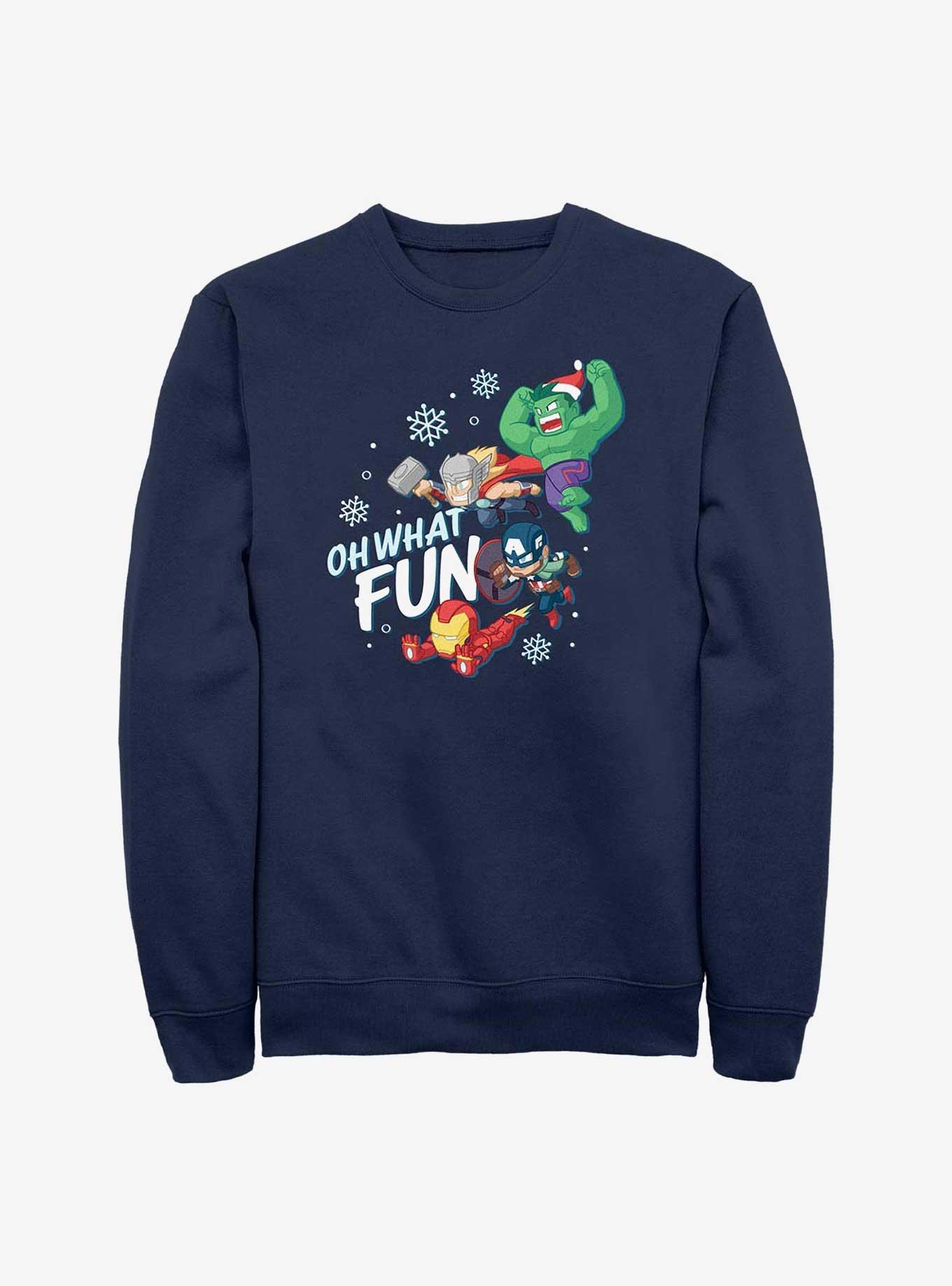 Marvel Oh What Fun Sweatshirt, NAVY, hi-res