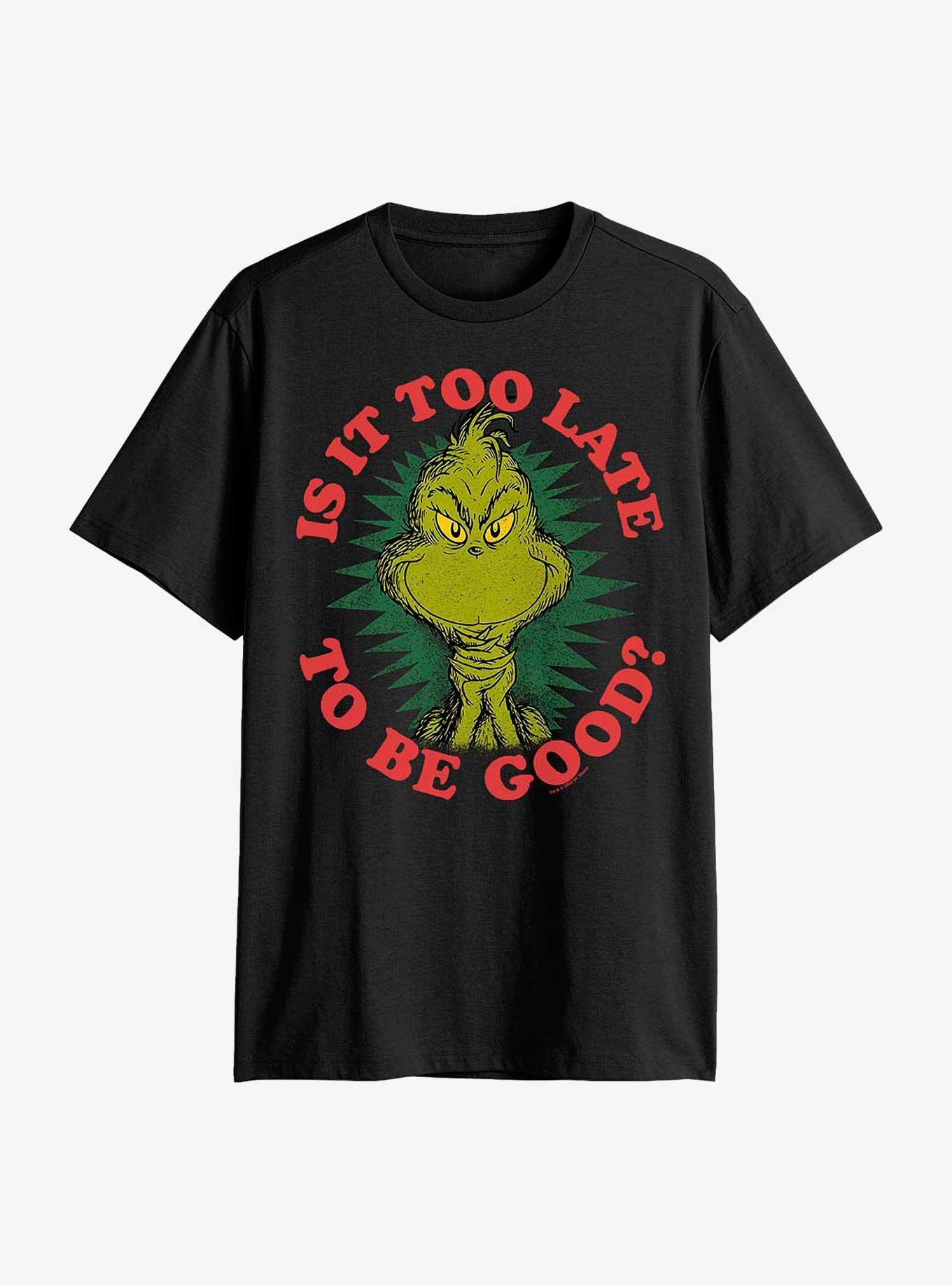 Dr Seuss Is It Too Late T-Shirt, BLACK, hi-res