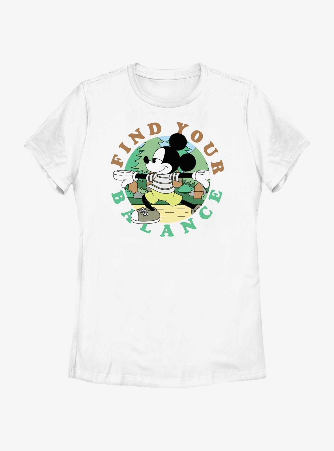 Disney Mickey Mouse Find Your Balance Womens T-Shirt, WHITE, hi-res
