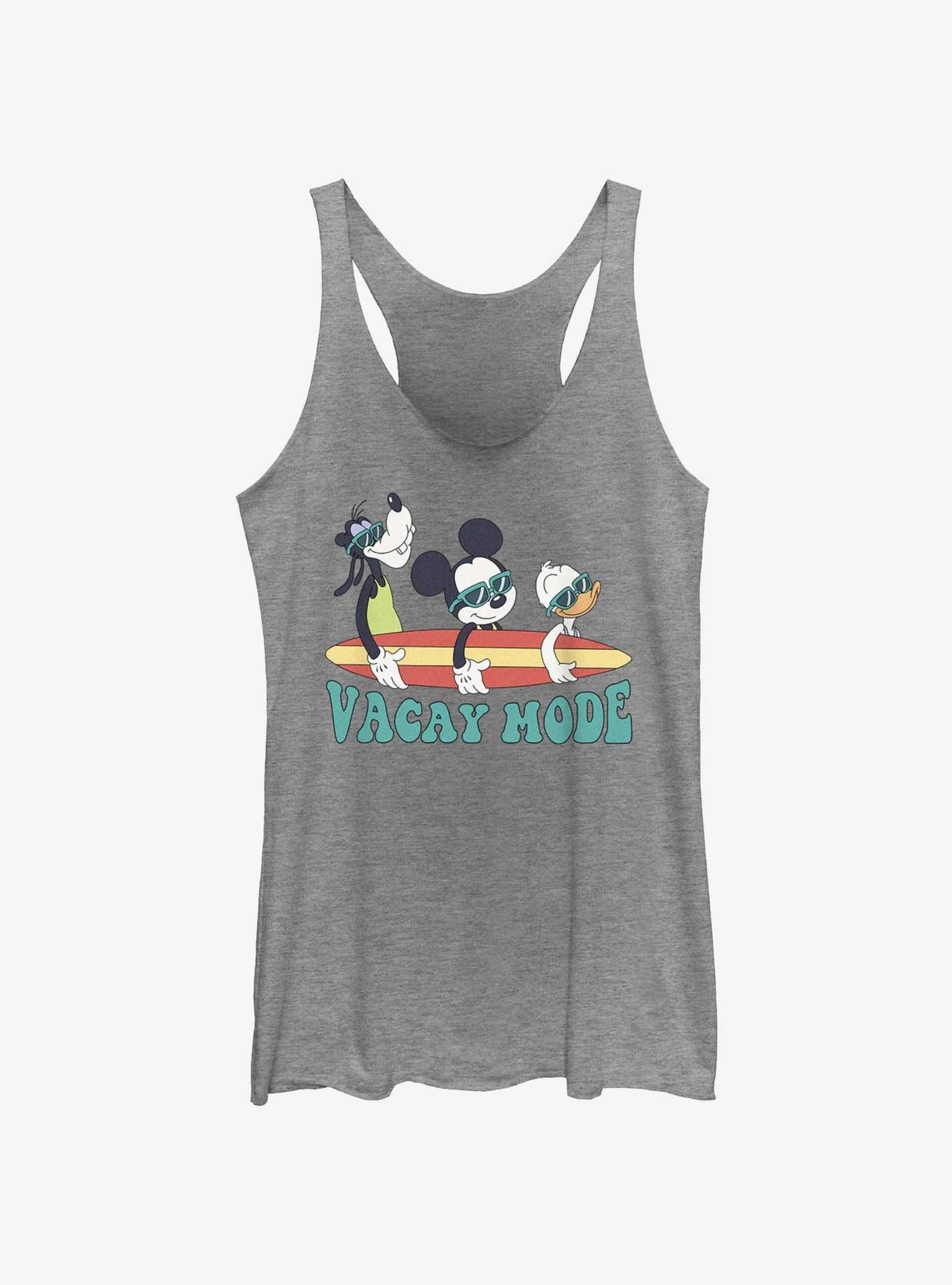 Disney Mickey Mouse Vacay Mode Pals Womens Tank, GRAY HTR, hi-res