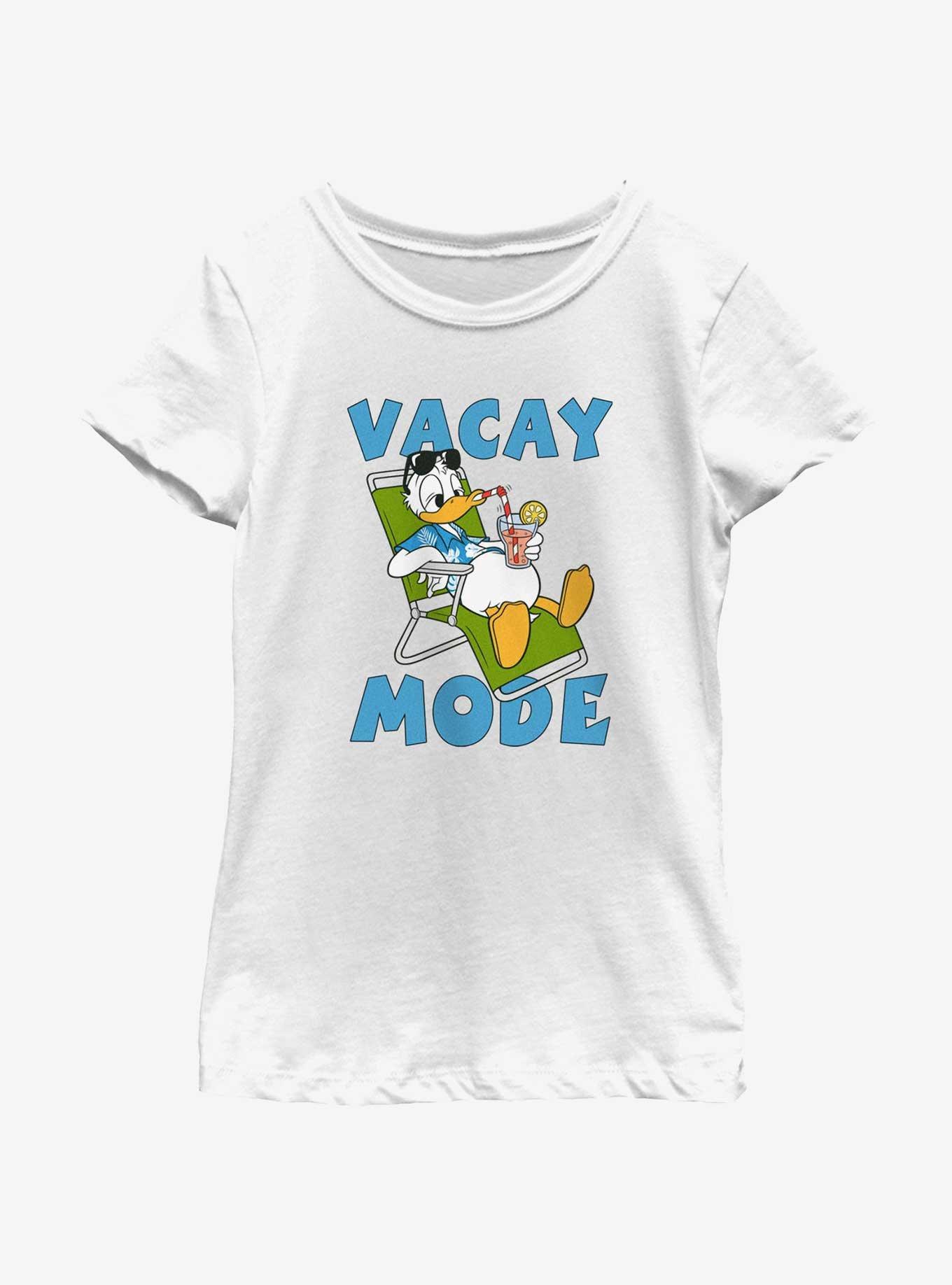 Disney Mickey Mouse Donald Vacay Mode Youth Girls T-Shirt, , hi-res