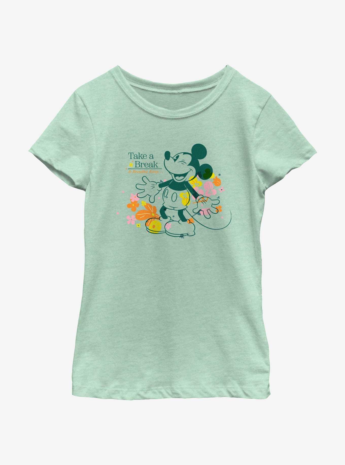 Disney Mickey Mouse Take A Break Youth Girls T-Shirt, , hi-res