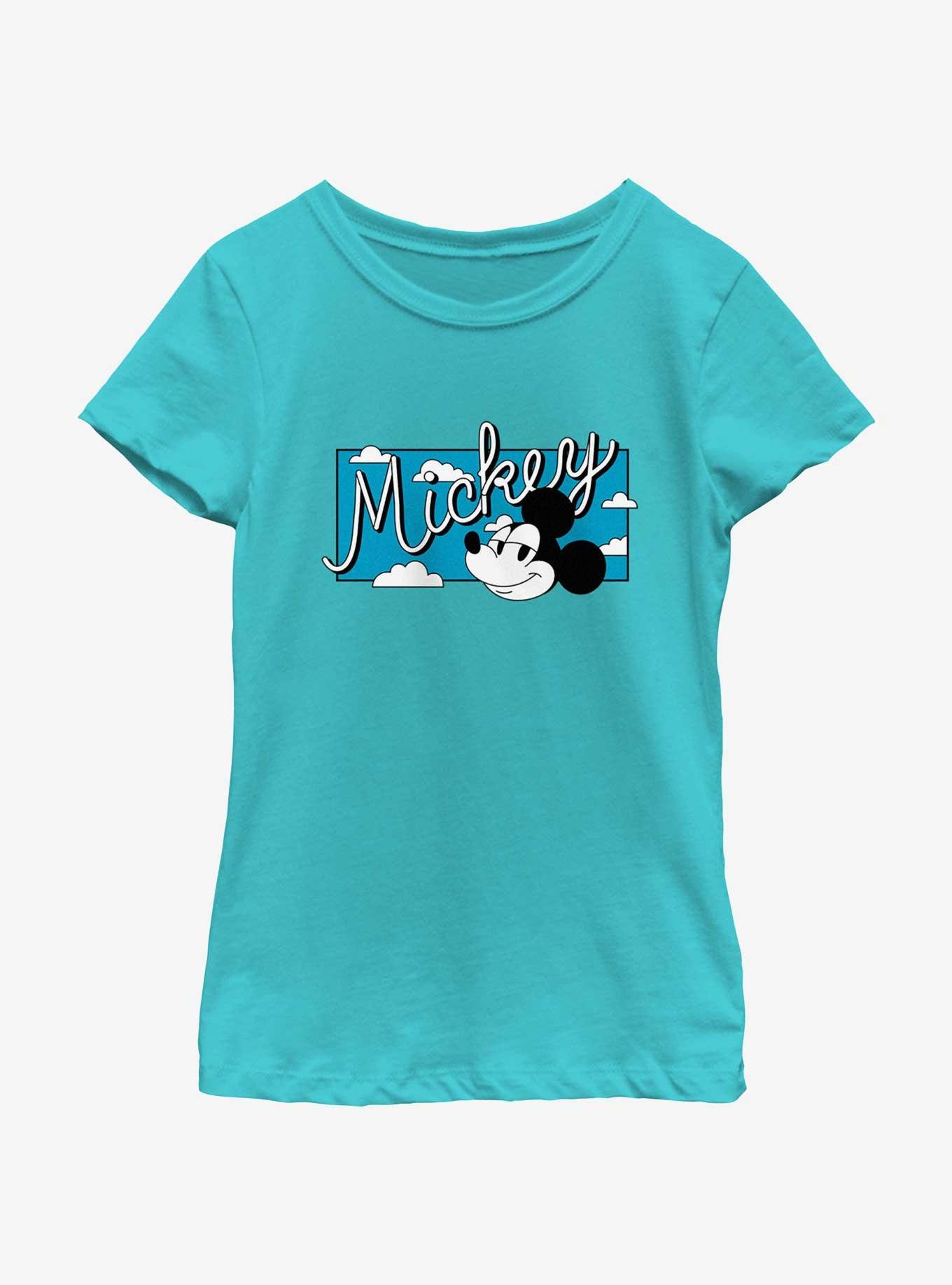 Disney Mickey Mouse Mickey Head Sky Youth Girls T-Shirt, , hi-res