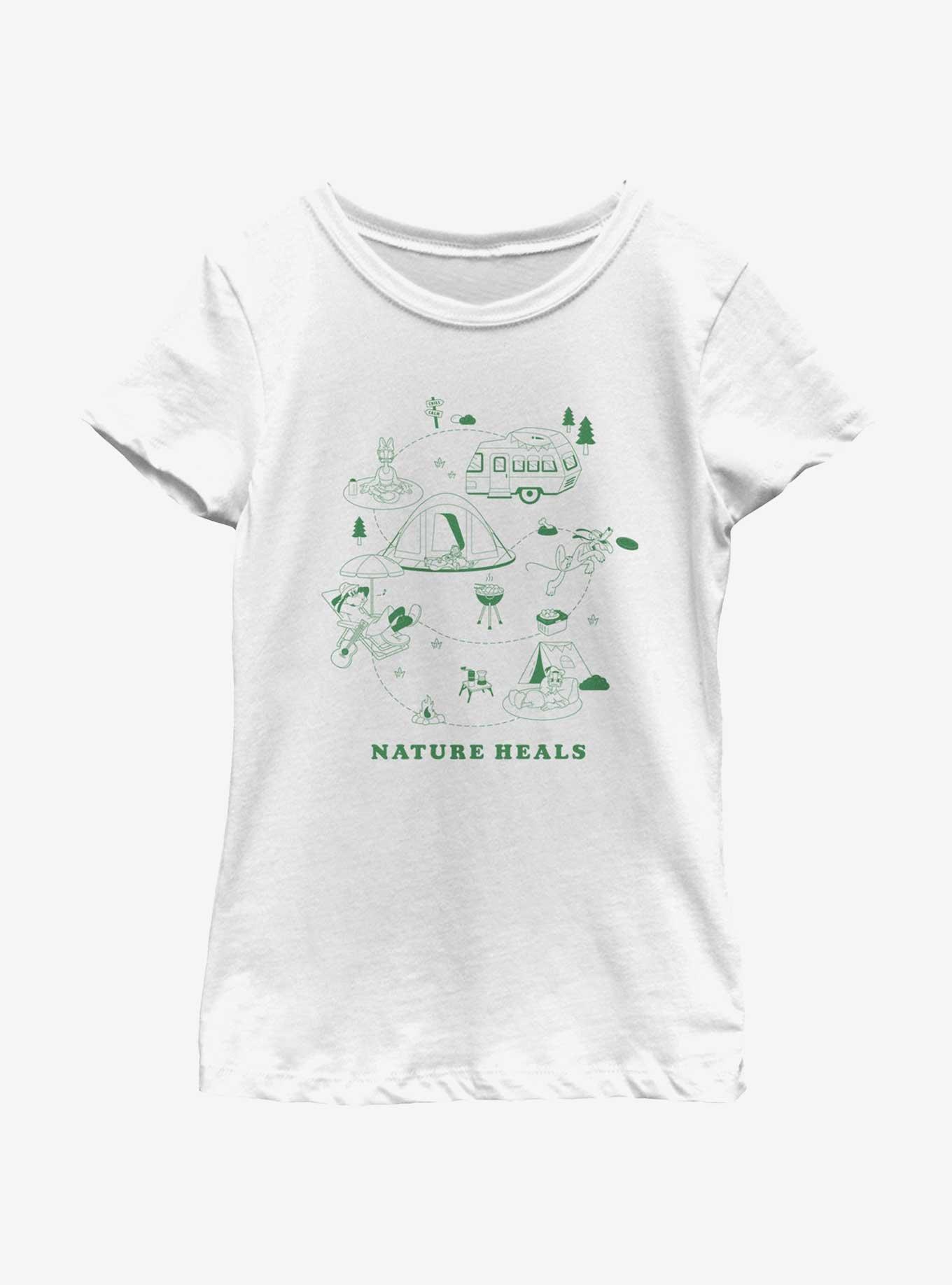 Disney Mickey Mouse Nature Heals Youth Girls T-Shirt, , hi-res