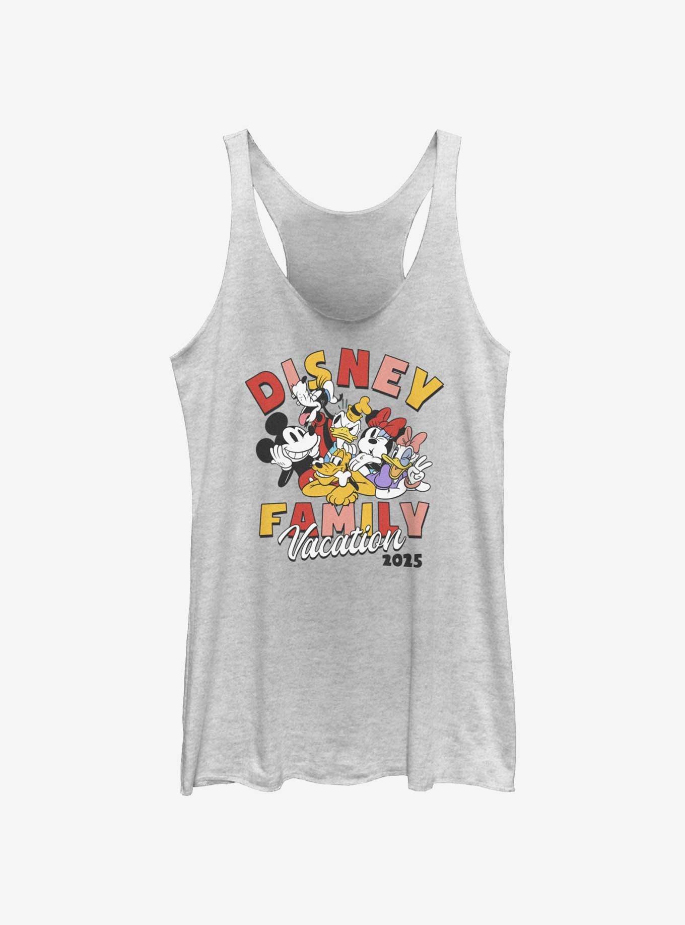 Disney Mickey Mouse Fam Vacay 2025 Womens Tank, WHITE HTR, hi-res