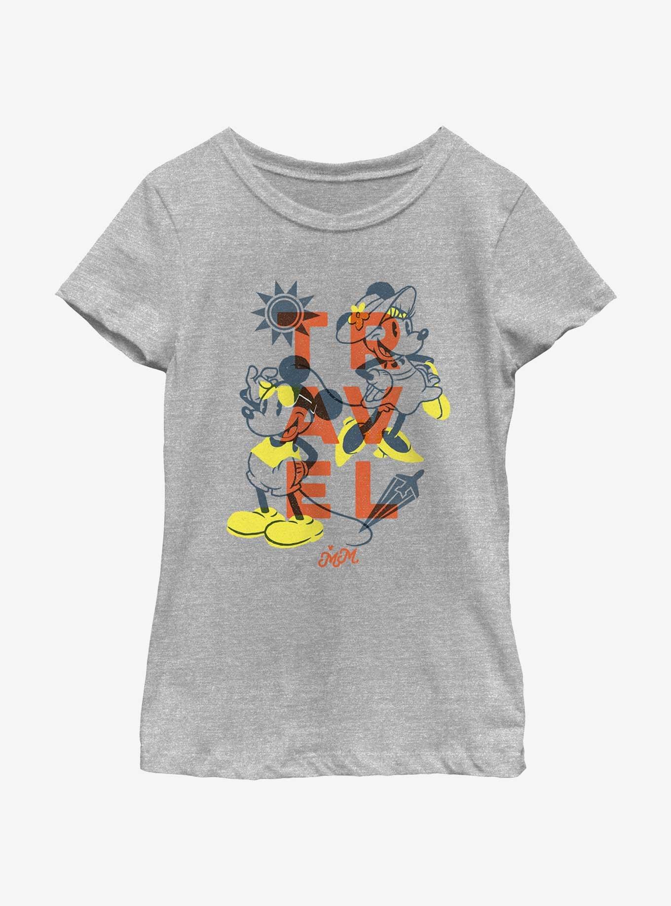 Disney Mickey Mouse With Minnie Travel Mood Youth Girls T-Shirt, , hi-res