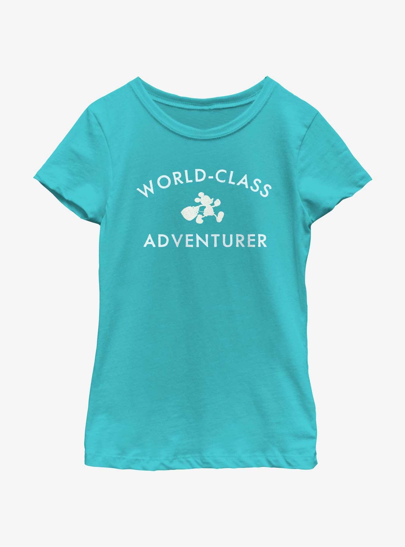 Disney Mickey Mouse World Class Adventurer Youth Girls T-Shirt, , hi-res