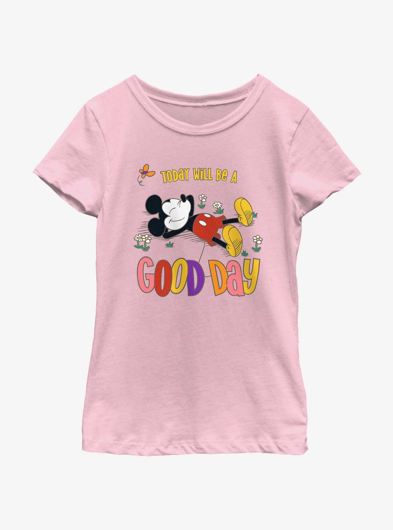 Disney Mickey Mouse Will Be A Good Day Youth Girls T-Shirt, , hi-res
