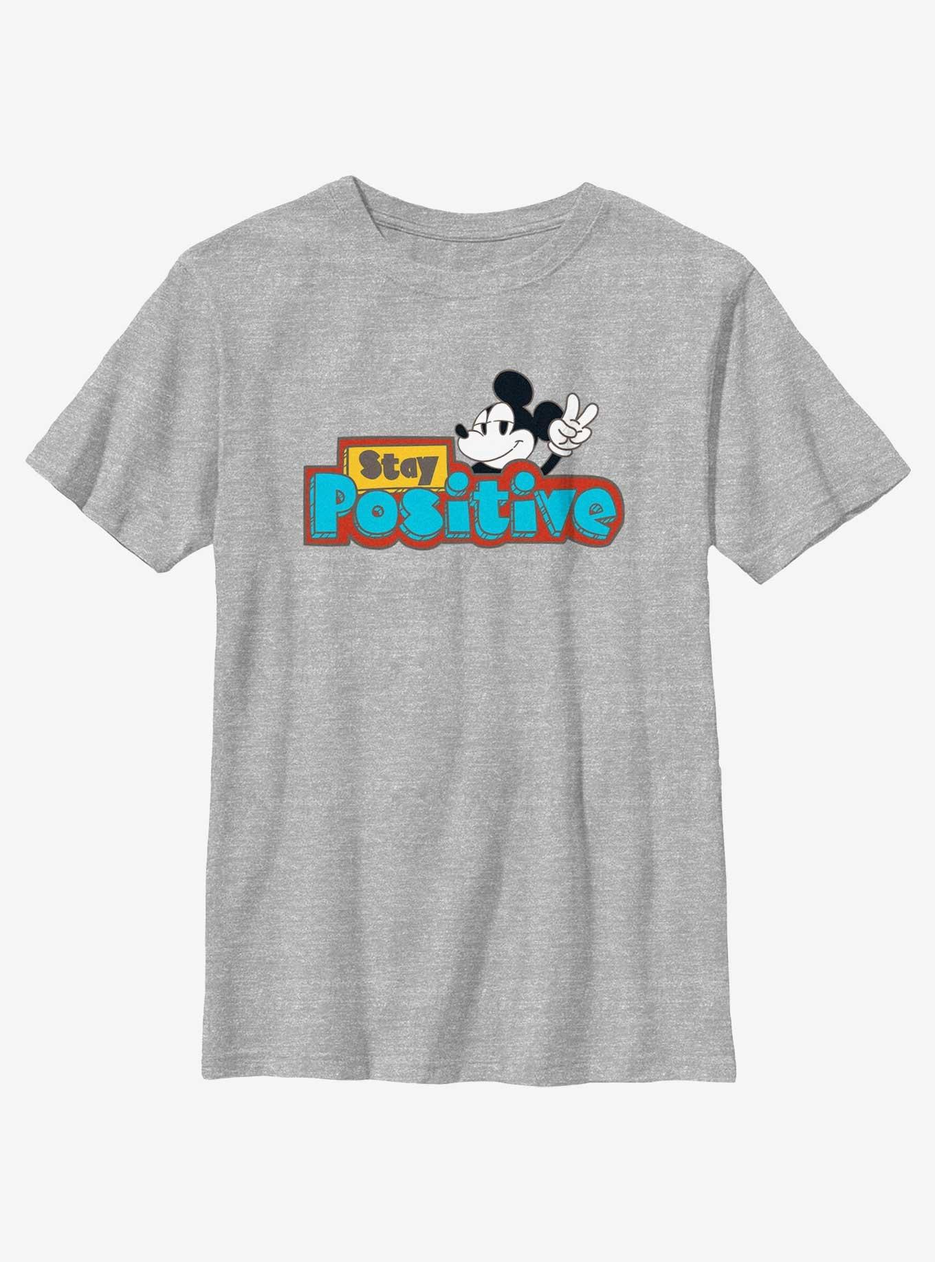 Disney Mickey Mouse Stay Positive Youth T-Shirt, , hi-res