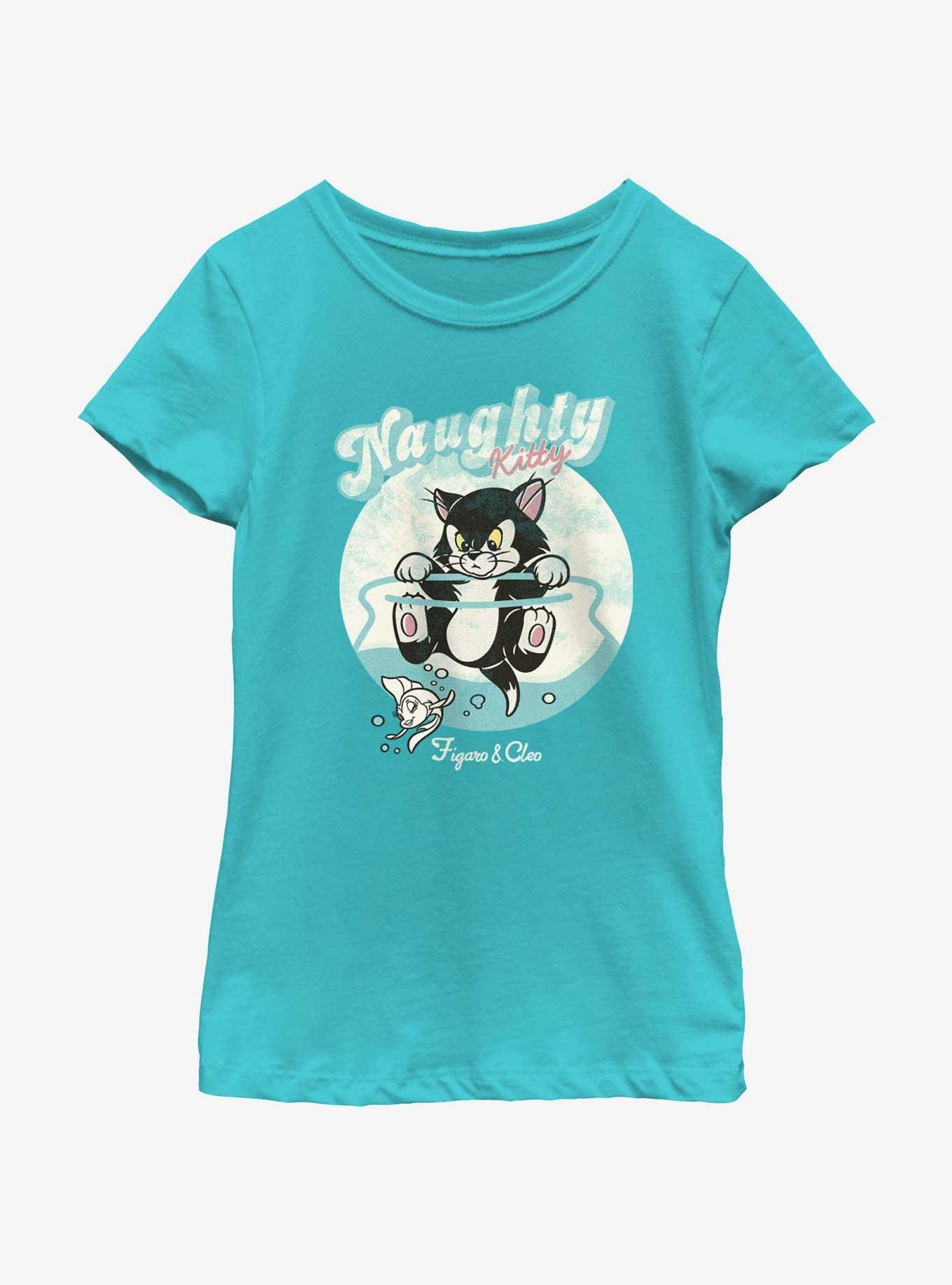 Disney Pinocchio Naughty Figaro & Cleo Youth Girls T-Shirt, , hi-res