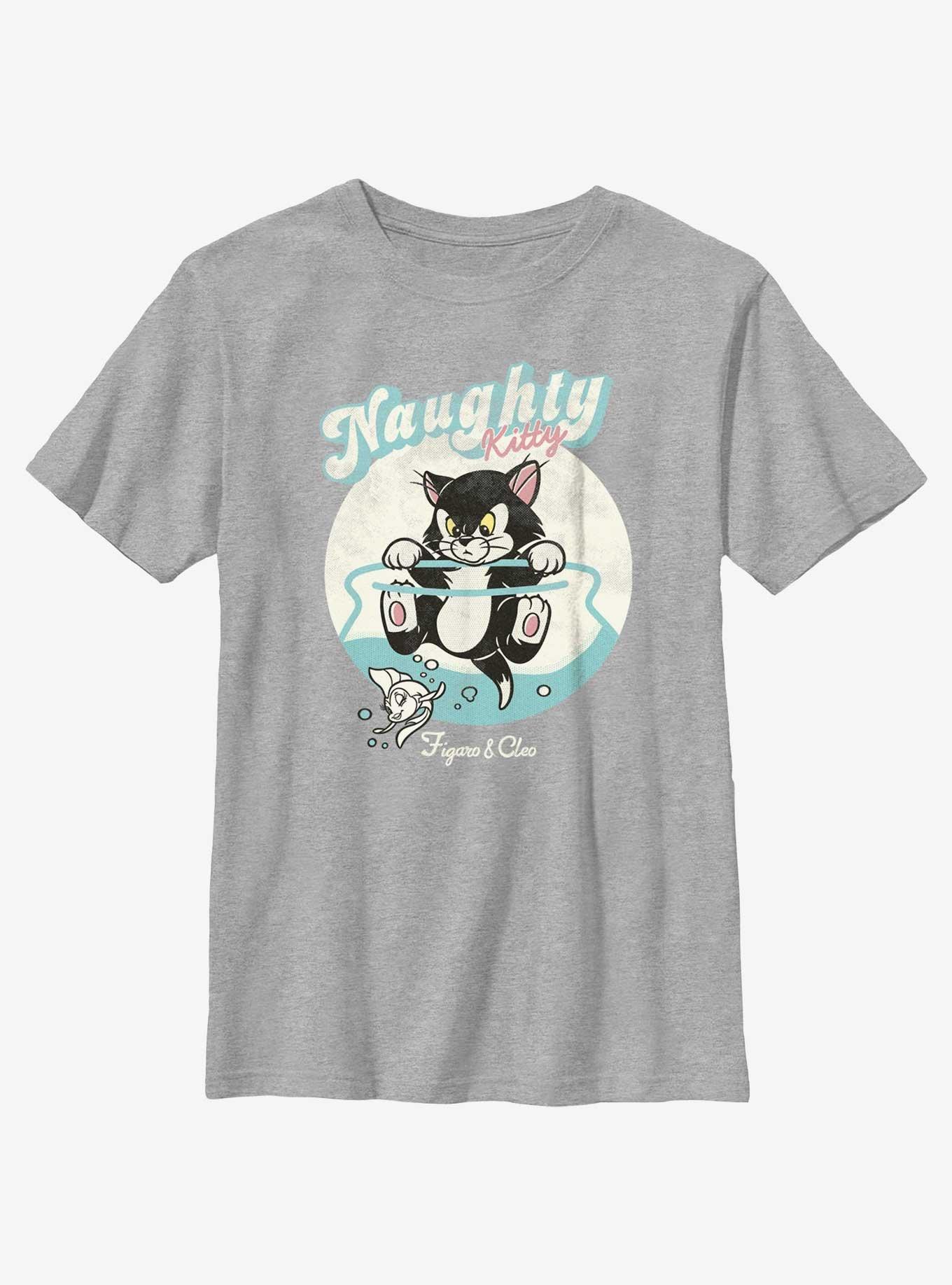 Disney Pinocchio Naughty Figaro & Cleo Youth T-Shirt, , hi-res