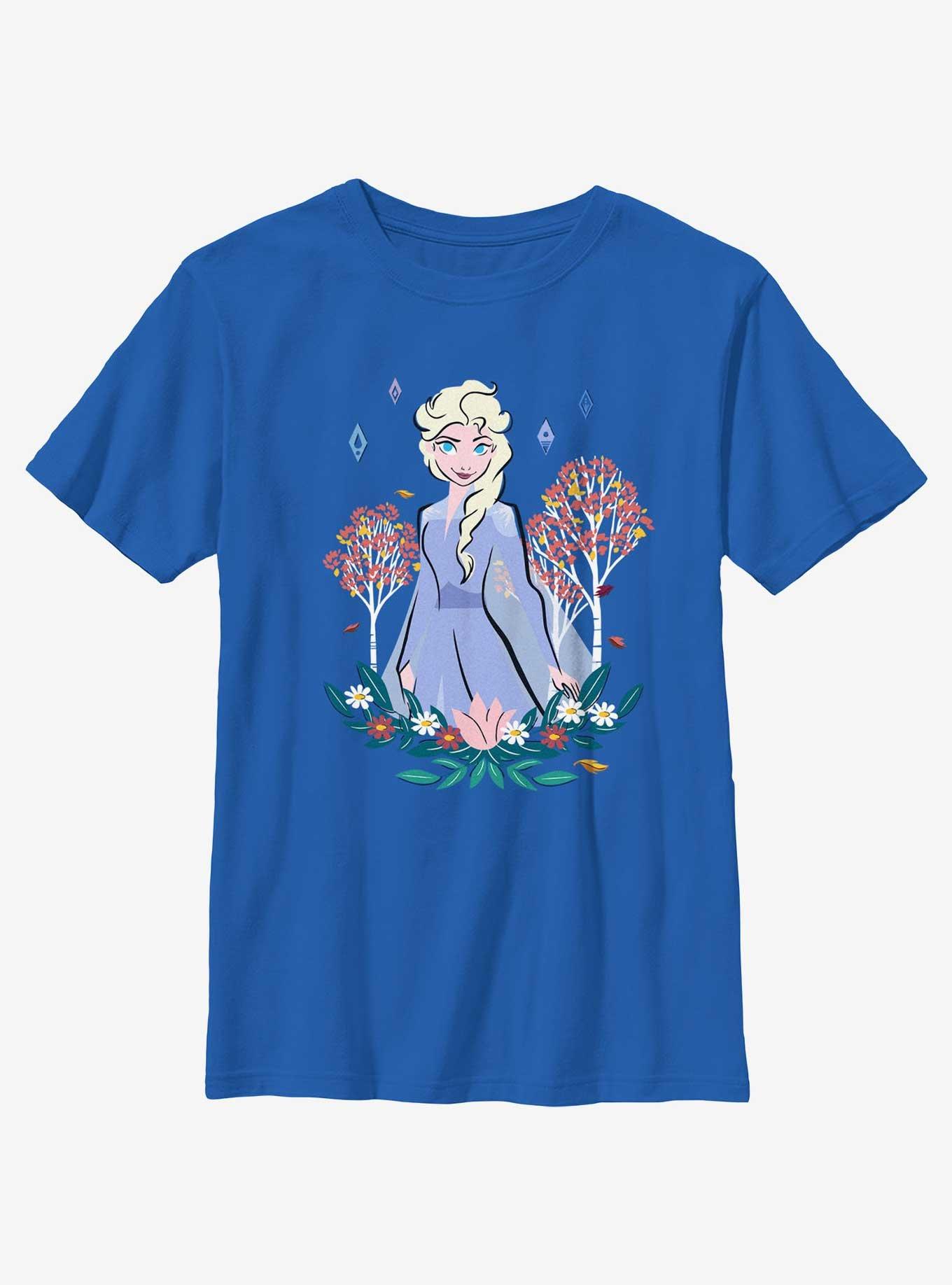 Disney Frozen Elsa Flowers Youth T-Shirt, , hi-res