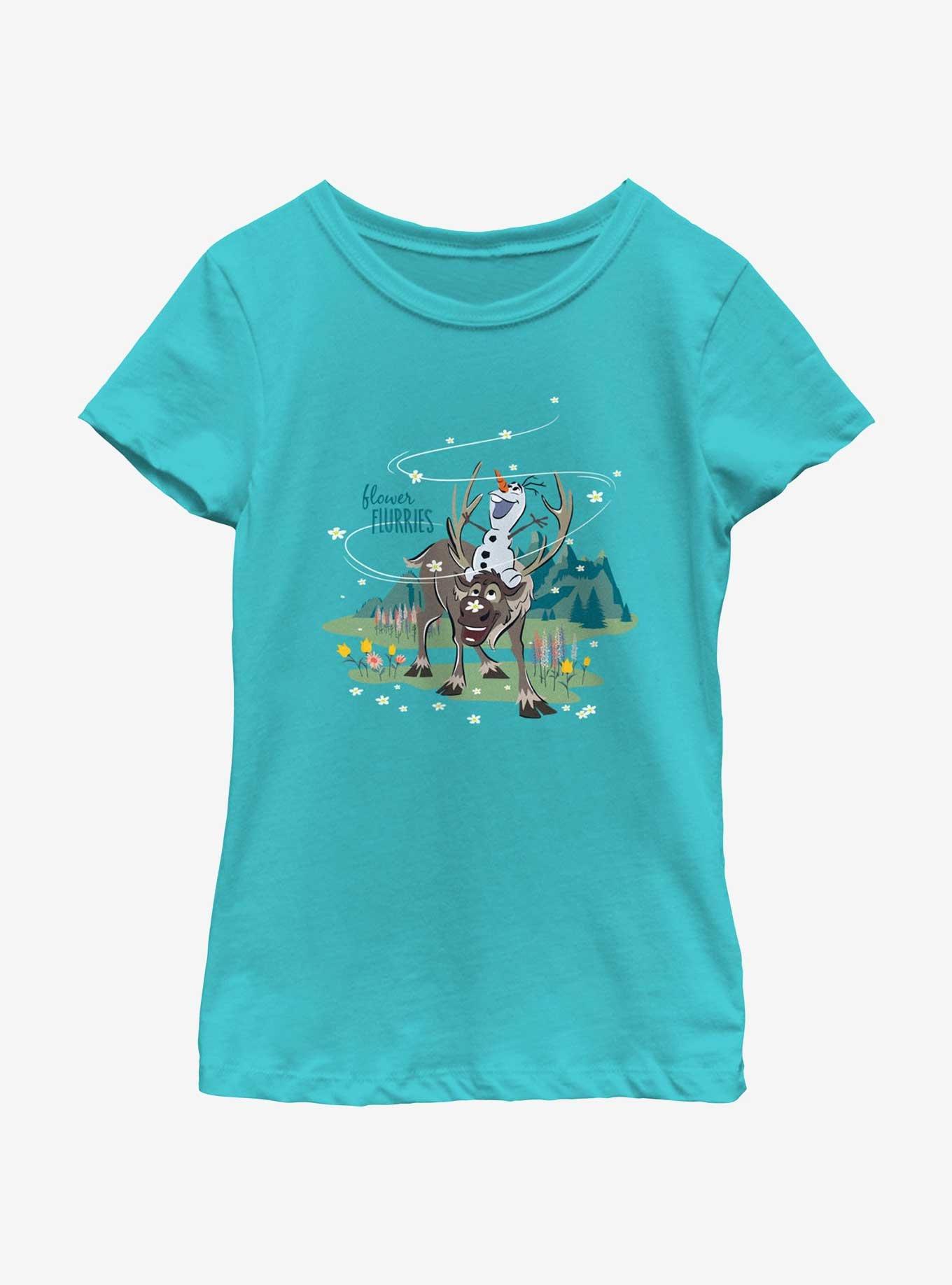 Disney Frozen Flower Flurries Youth Girls T-Shirt, , hi-res