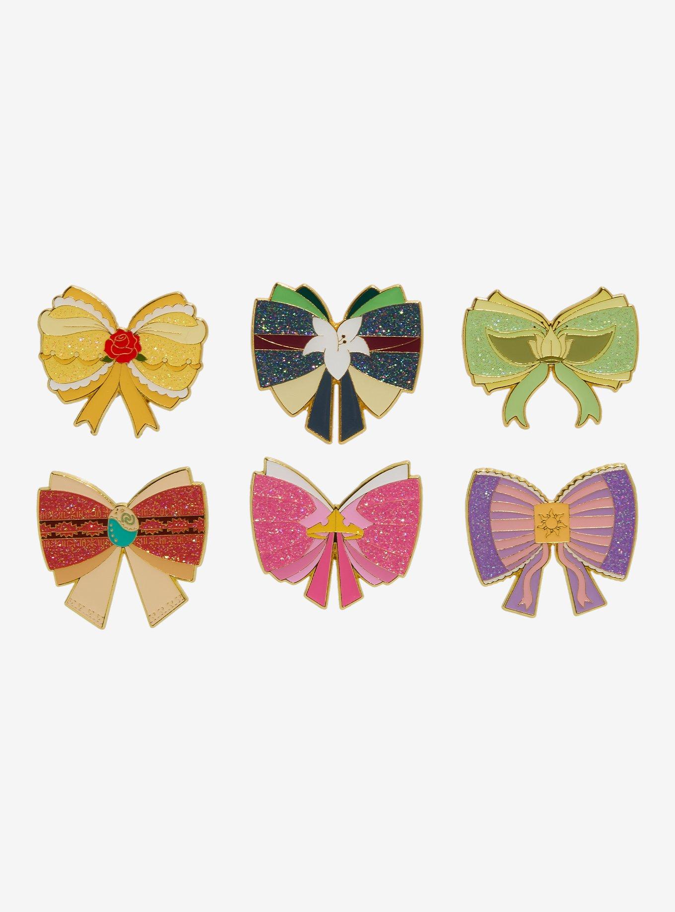 Loungefly Disney Princess Glitter Bow Blind Box Enamel Pin, , hi-res