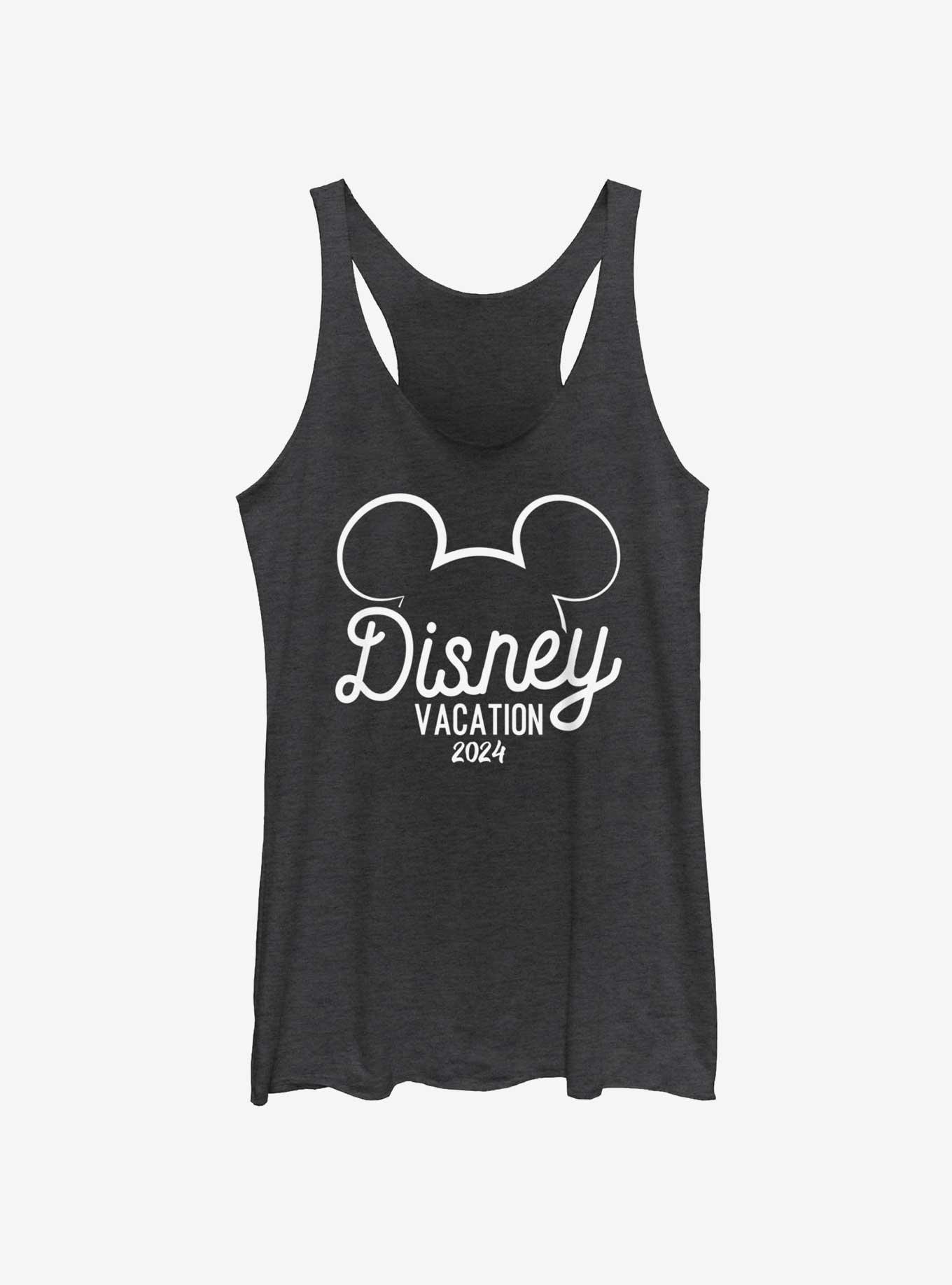 Disney Mickey Mouse Vacation 2024 Womens Tank, BLK HTR, hi-res