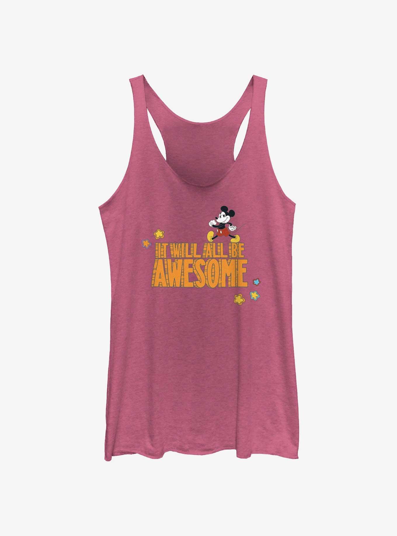 Disney Mickey Mouse Will All Be Awesome Womens Tank, PINK HTR, hi-res