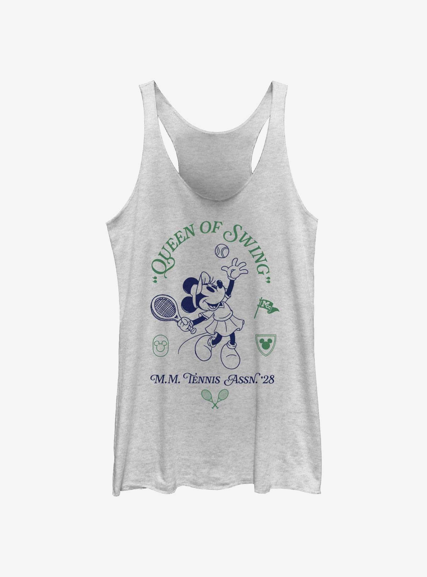 Disney Minnie Mouse Queen Of Swing Womens Tank, WHITE HTR, hi-res