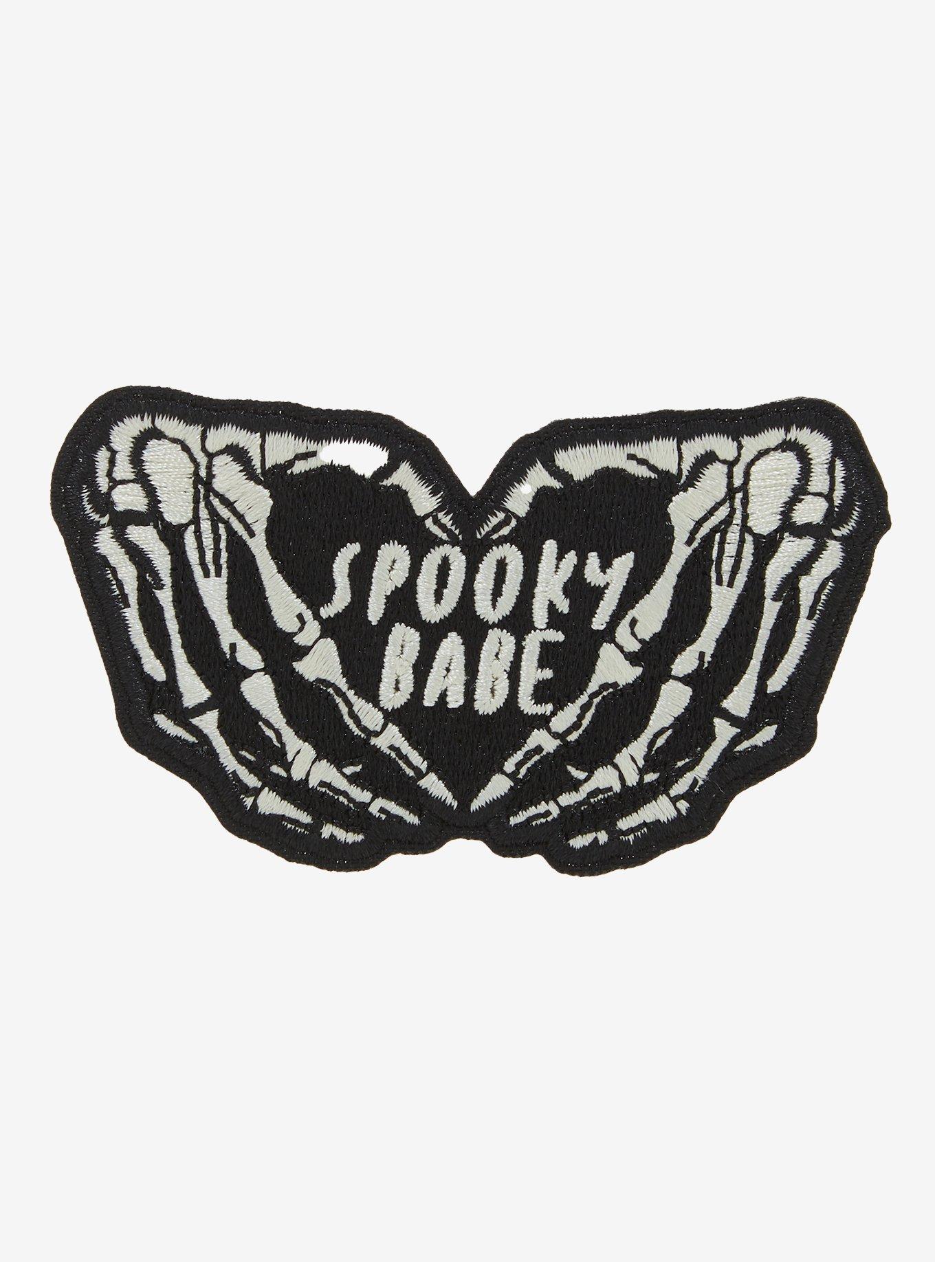 Spooky Babe Skeleton Patch, , hi-res