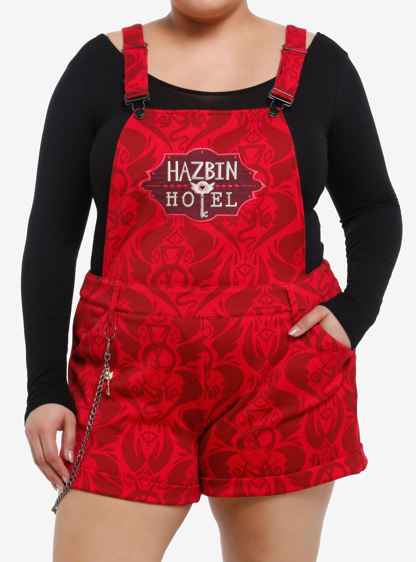 Hazbin Hotel Wallpaper Scuba Shortalls Plus Size 