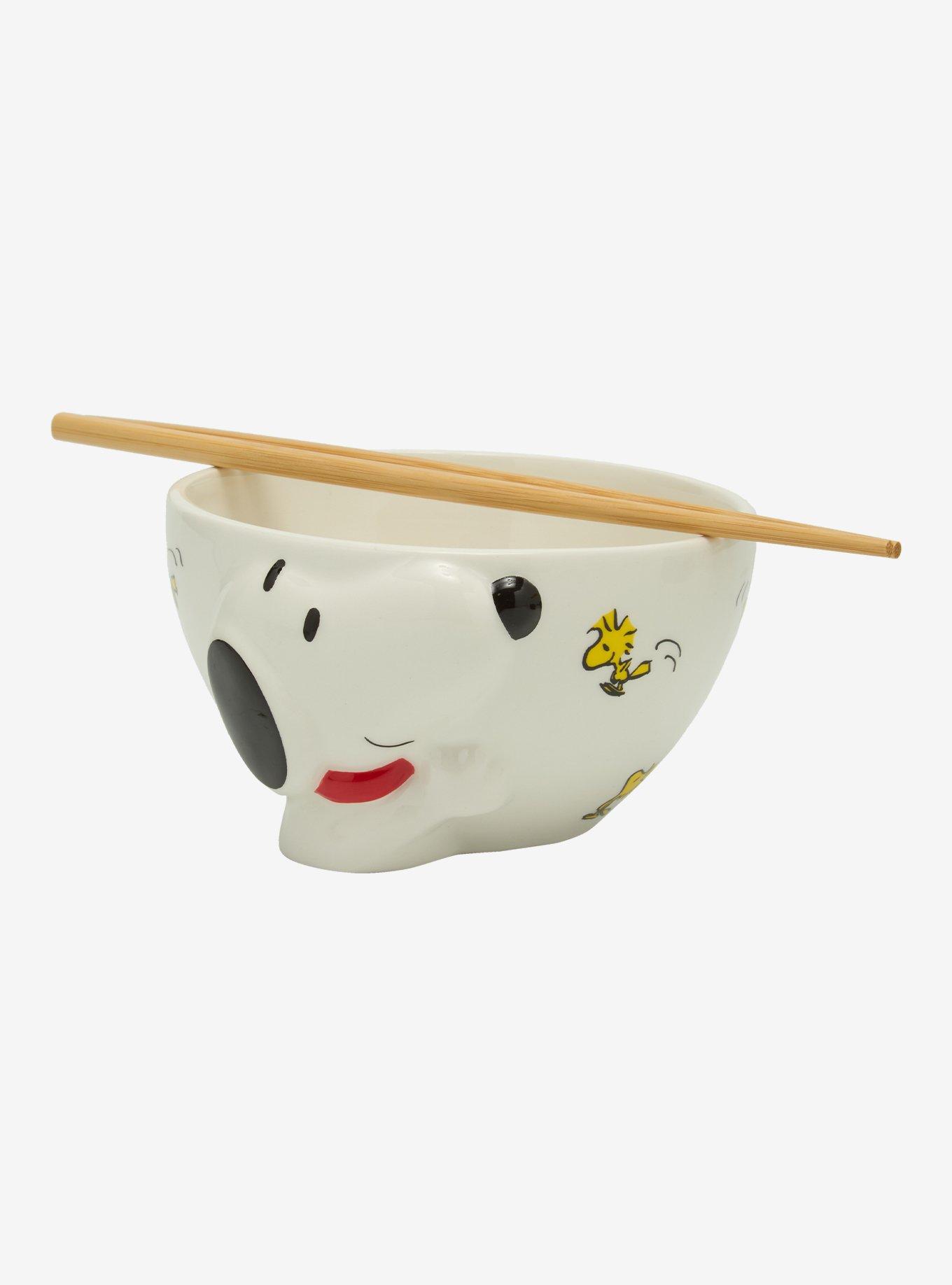 Peanuts Snoopy & Woodstock Molded Ramen Bowl with Chopsticks - BoxLunch Exclusive, , hi-res