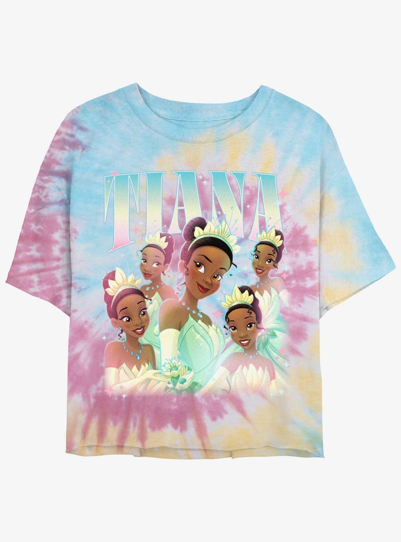 Disney The Princess and the Frog Tianas Retro Womens Tie-Dye Crop T-Shirt, , hi-res