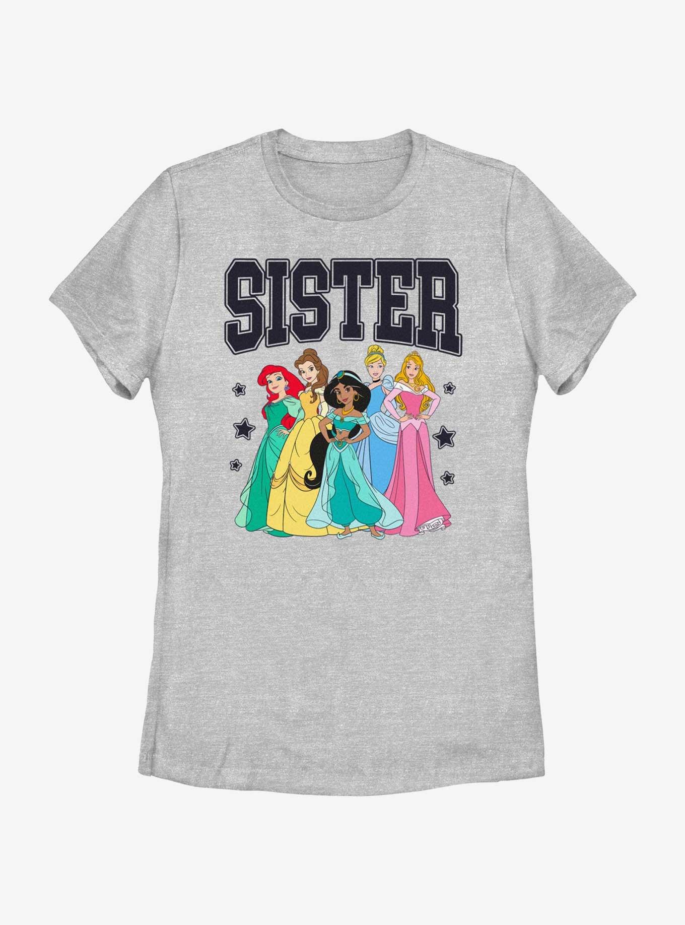 Disney Princesses Sister Collegiate Family Set Womens T-Shirt, , hi-res