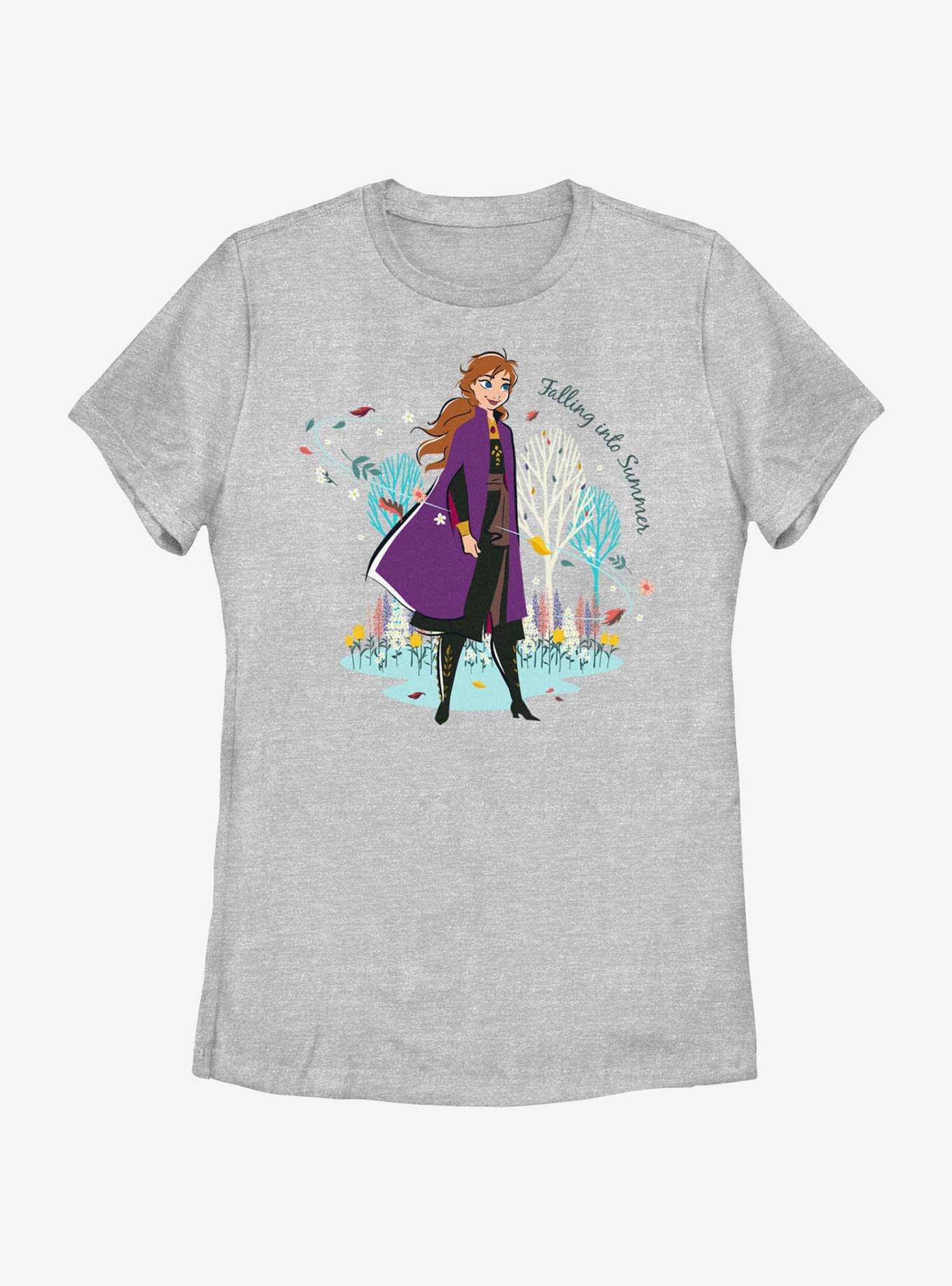 Disney Frozen 2 Falling Into Summer Womens T-Shirt, ATH HTR, hi-res