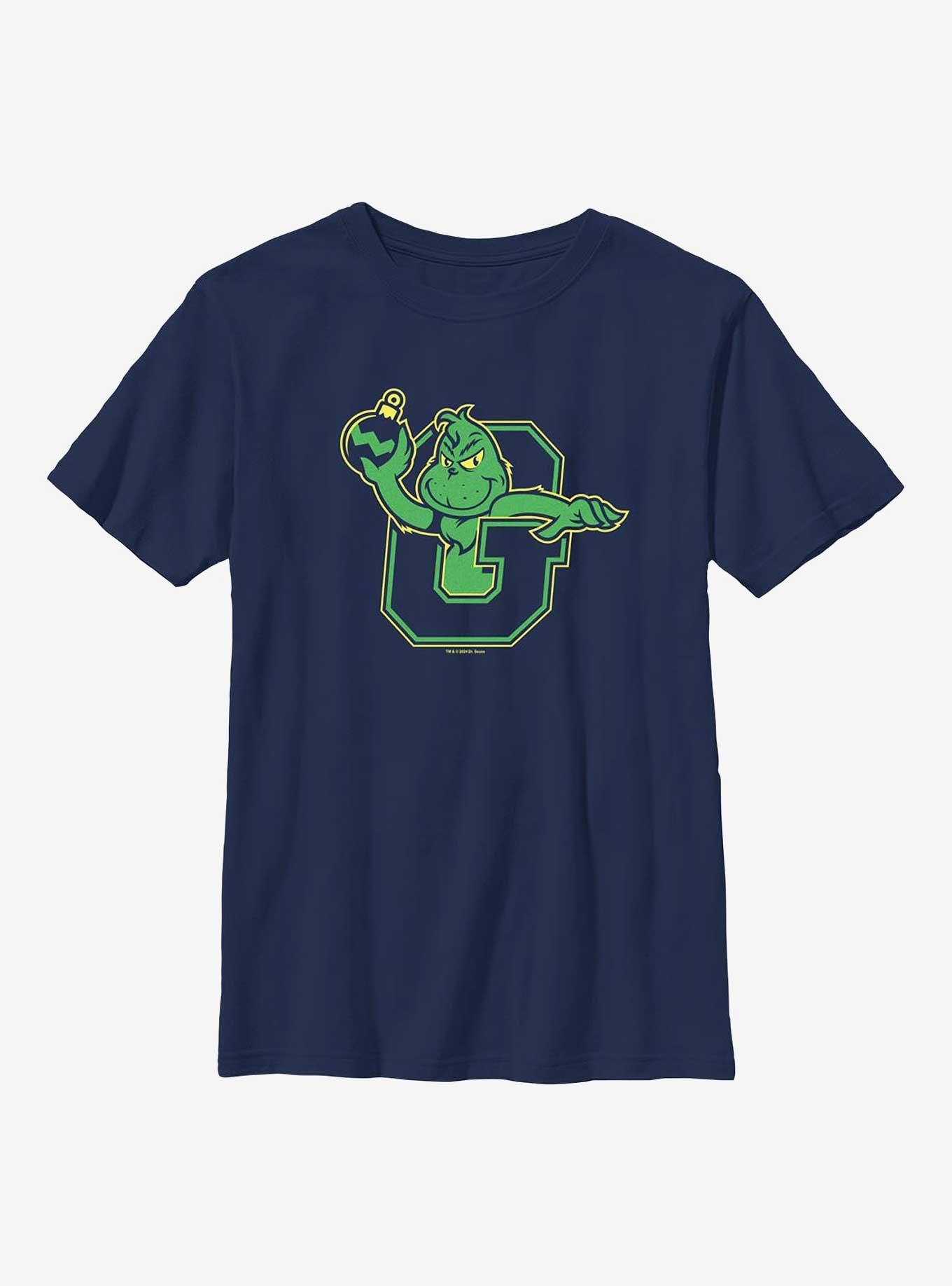 Dr Seuss Collegiate Grinch Youth T-Shirt, , hi-res